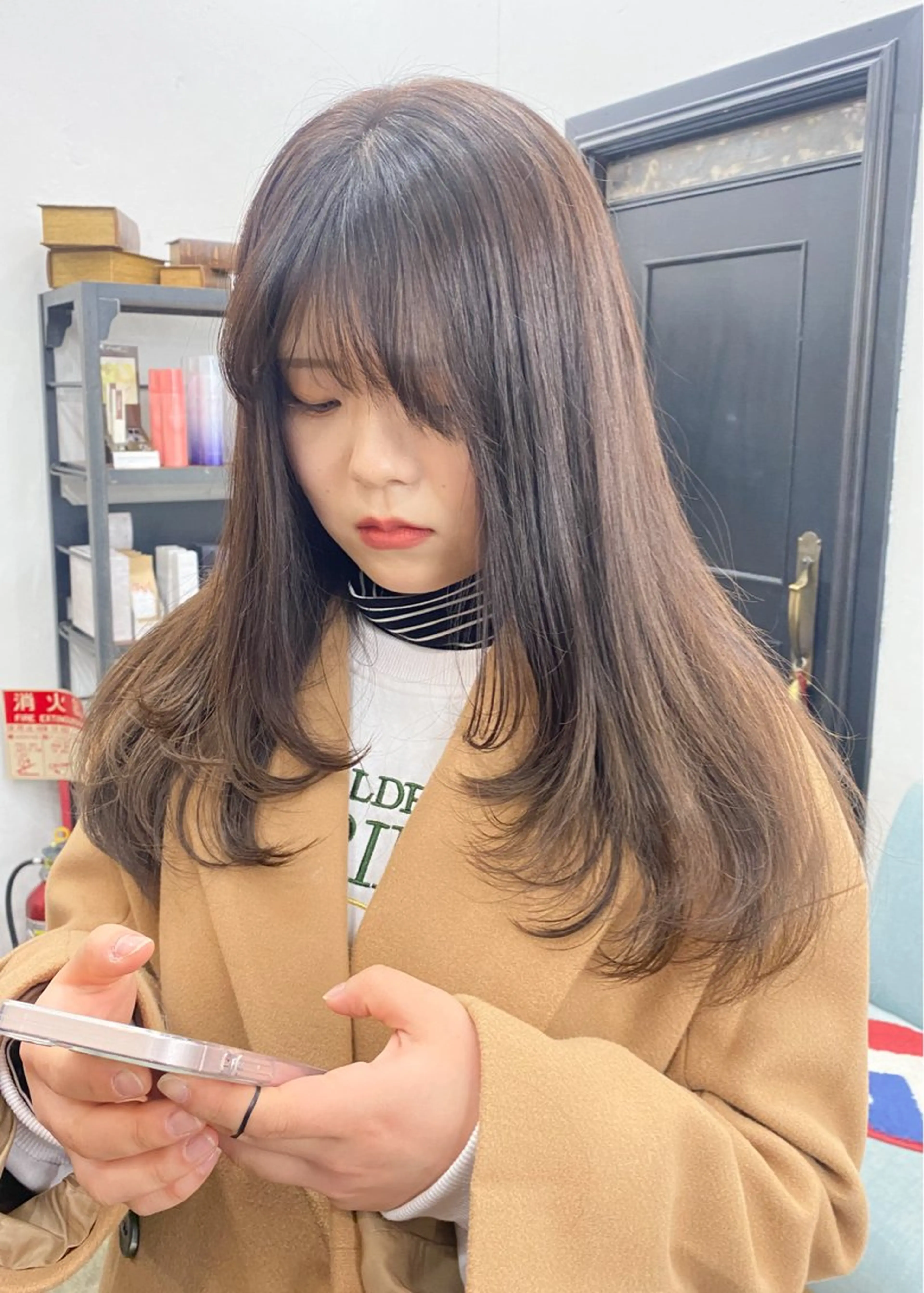 ロング カラー ベージュカラー レイヤーカット カット ヘアカラー トリートメント anli所属・tomomi /レイヤーカットのヘアスタイル