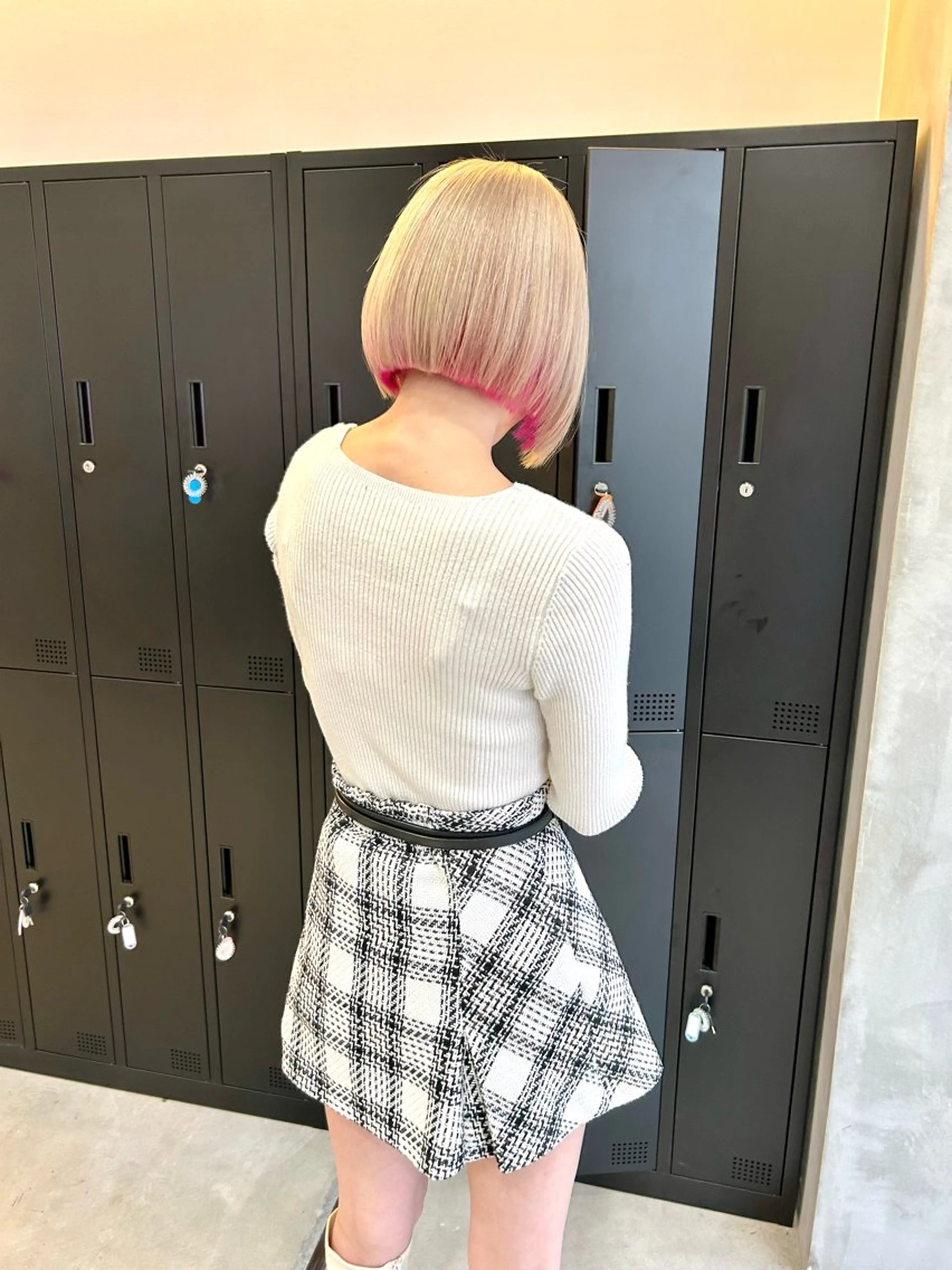 ミディアム カラー ヘアカラー トリートメント mood tatemachiのヘアスタイル