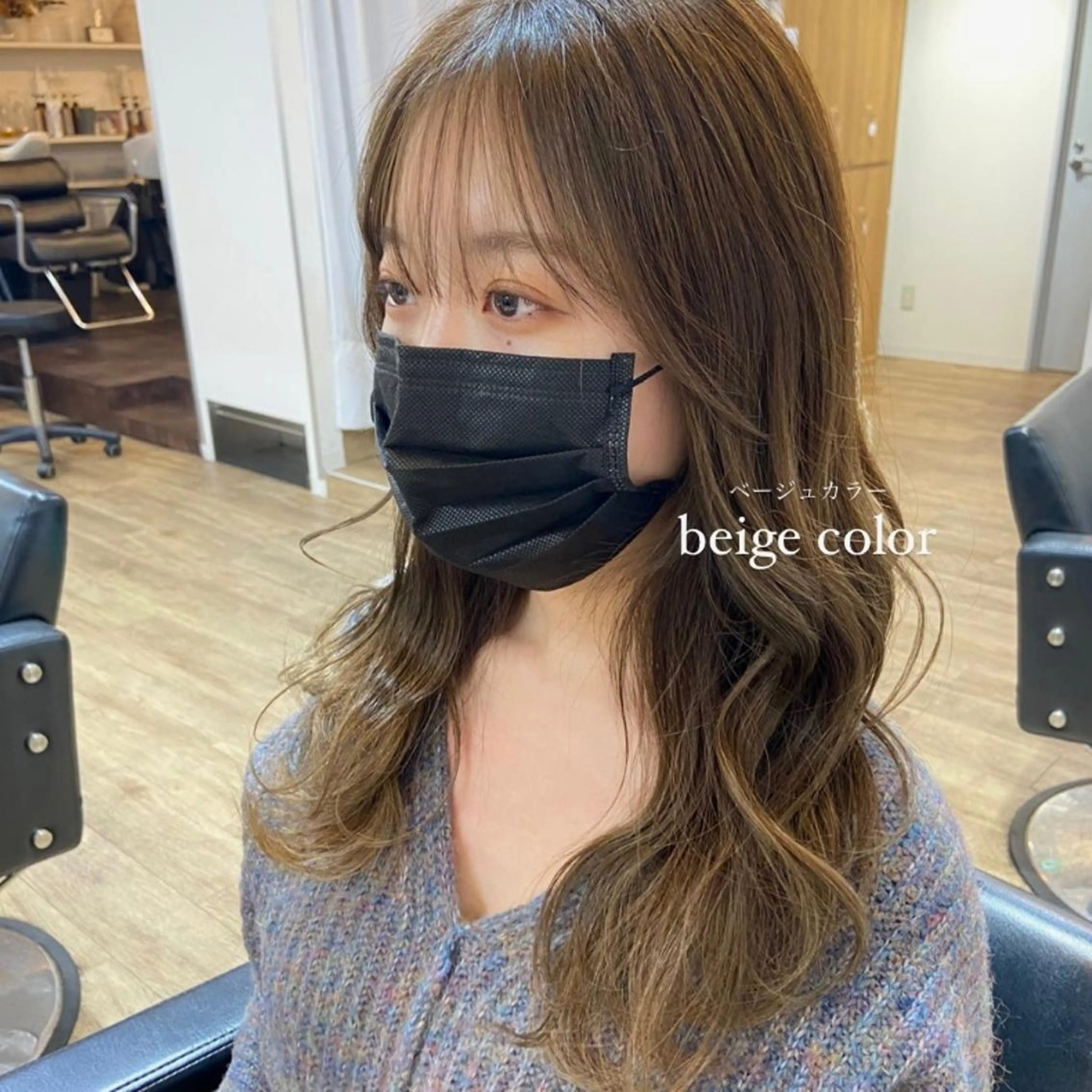 セミロング カラー ベージュカラー ブリーチ ケアブリーチ 透明感カラー ダブルカラー mai 🥀 パーマモデル募集🌀のヘアスタイル