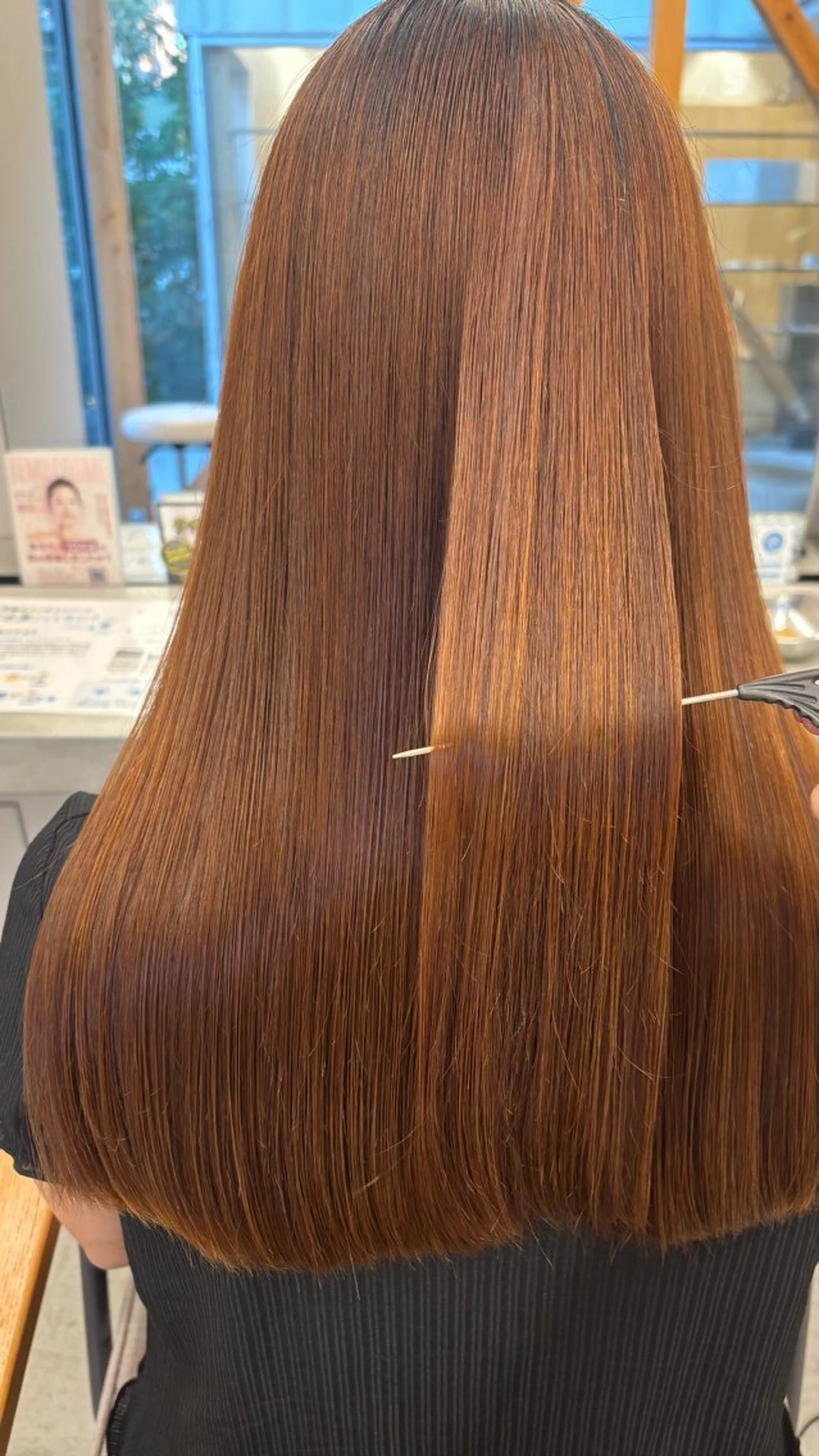 ロング 縮毛矯正 TEMIL HAIR 彩香のヘアスタイル