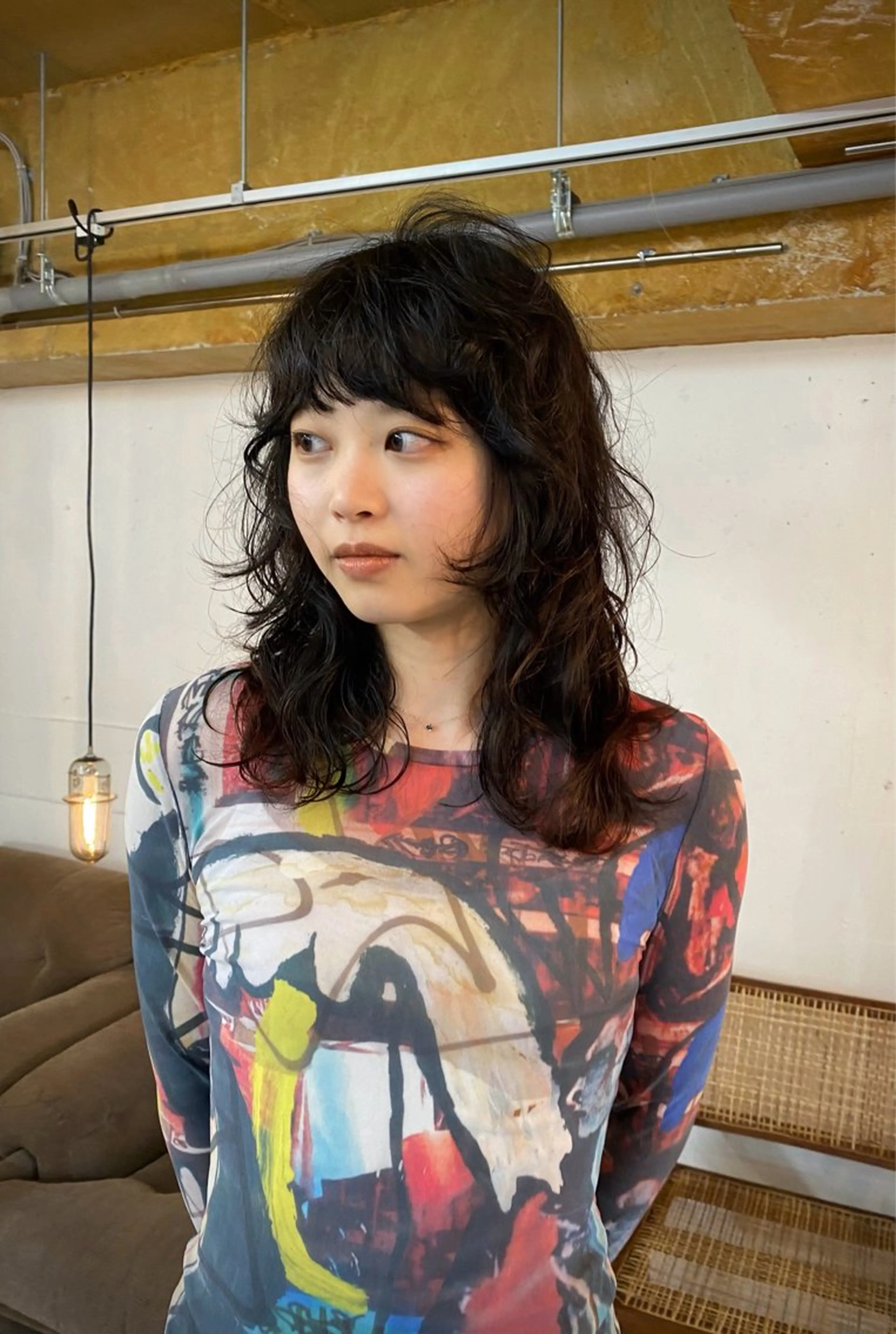 セミロング パーマ カット パーマ KEI gattacaのヘアスタイル