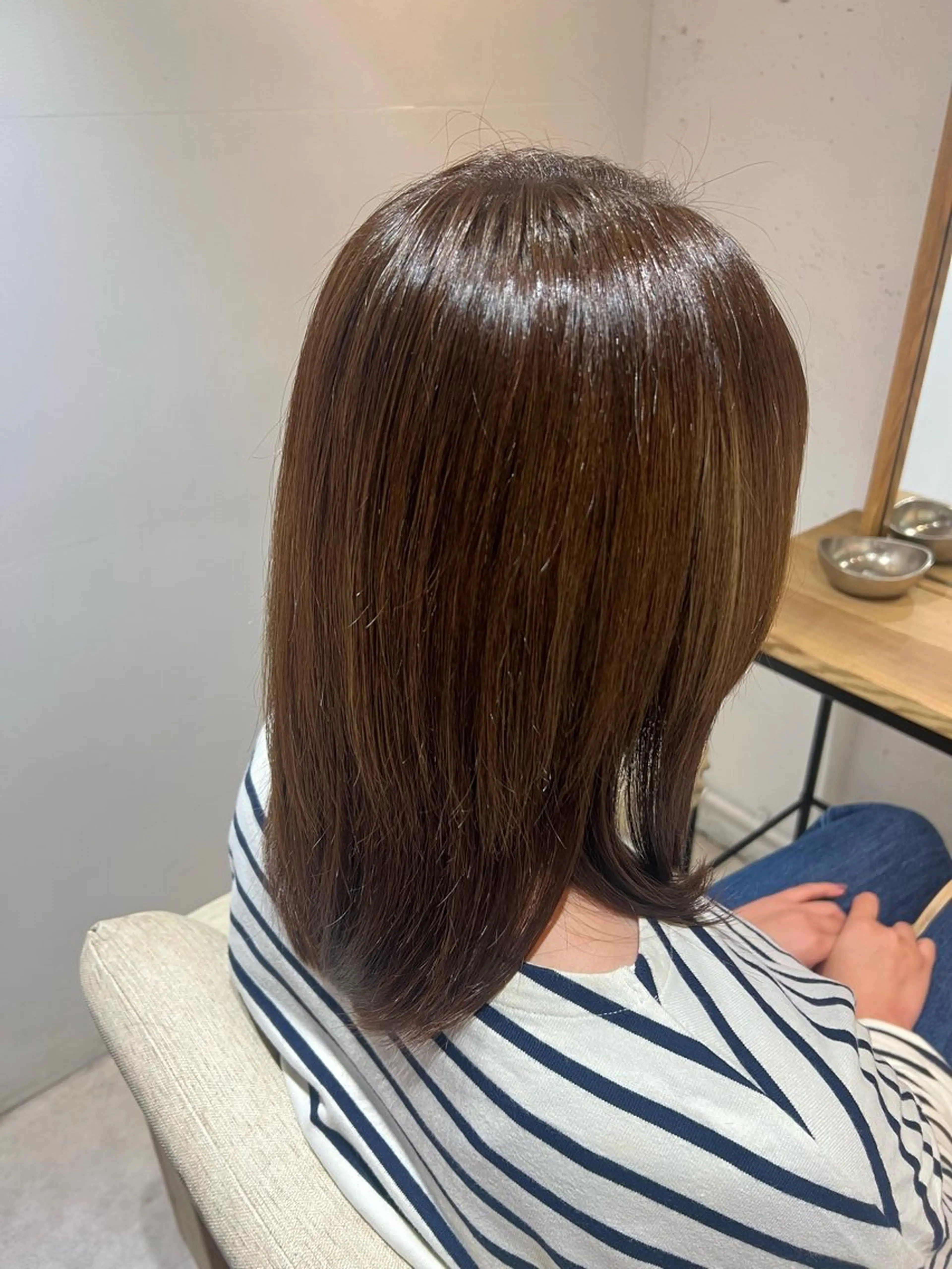 セミロング カラー カット ヘアカラー ブルームヘアデザイン かこ。のヘアスタイル
