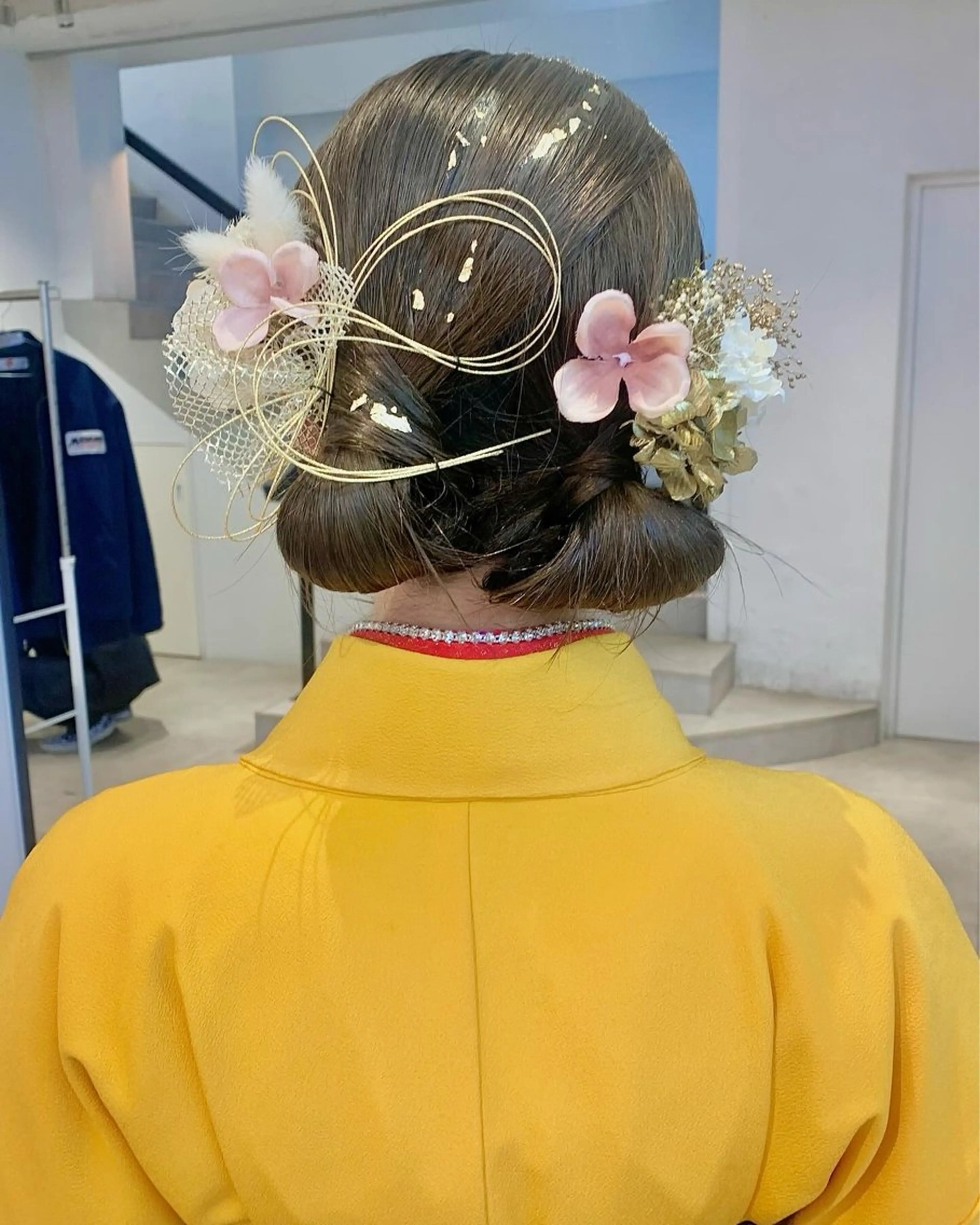 ヘアアレンジ 成人式 卒業式のヘアスタイル 着付け Kureha/ネイル レイヤー/酸性縮毛のヘアスタイル