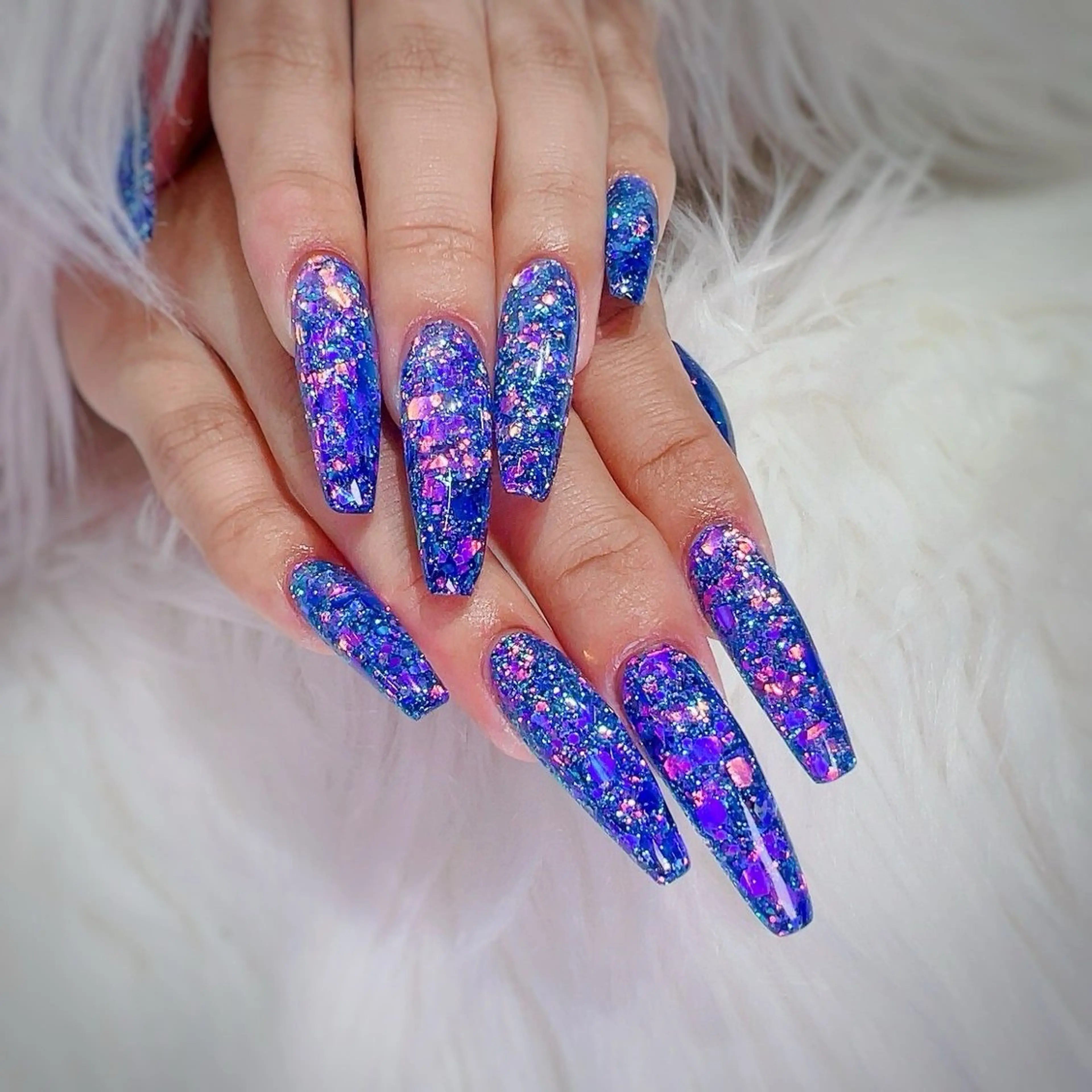 【HAND】スカルプでの10本長さ出し ワンカラーorラメグラデーション（一色）★オフ無❌の写真