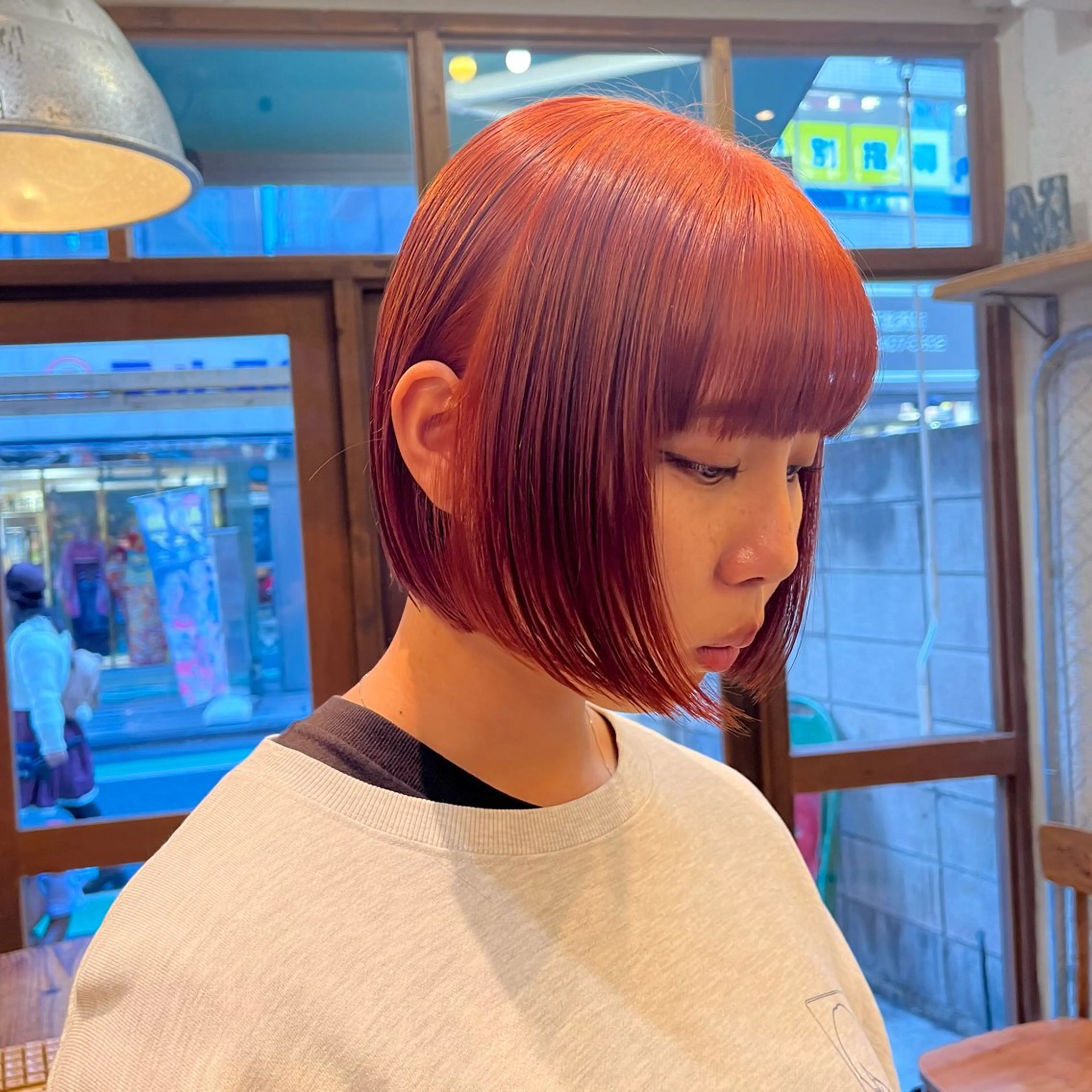 ミディアム カラー GO TODAY SHAiRE SALON 原宿本店所属・ブリーチ/レイヤー ハッシュカット/河内のヘアスタイル