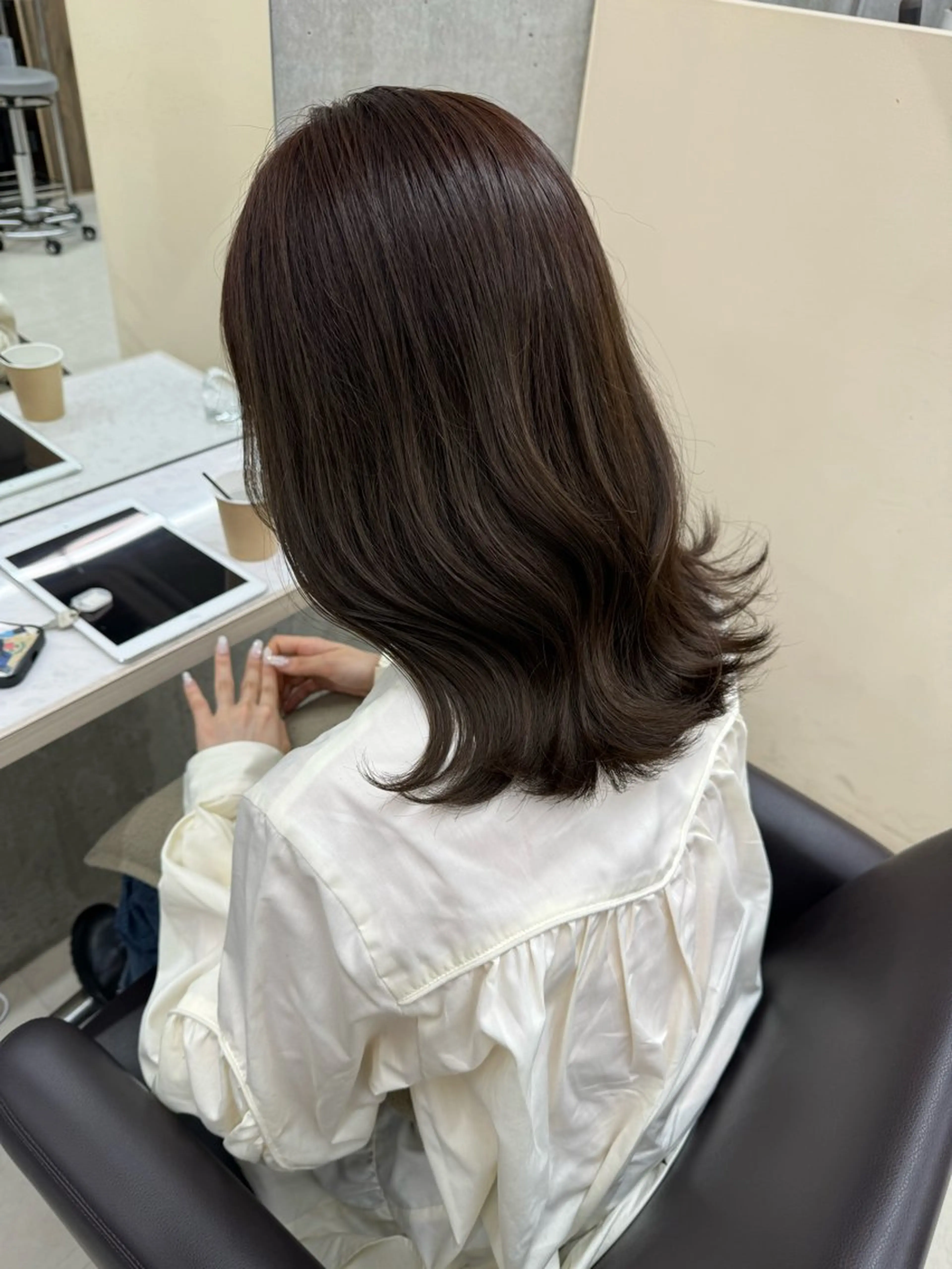 ミディアム うる艶ヘア♡韓国好き 透明感　shotaのヘアスタイル