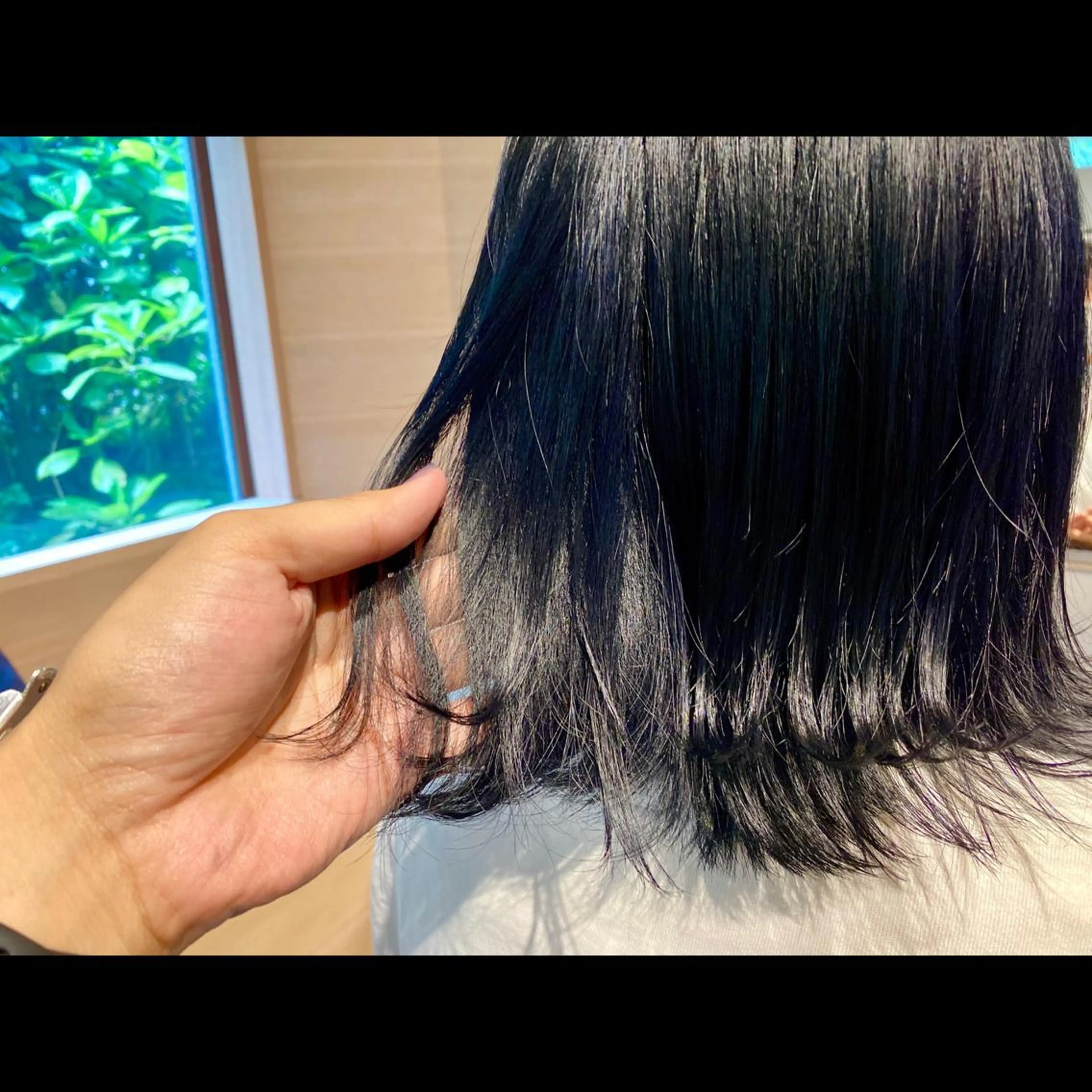 ミディアム カラー ブルーカラー 近野 浩隆🐩のヘアスタイル