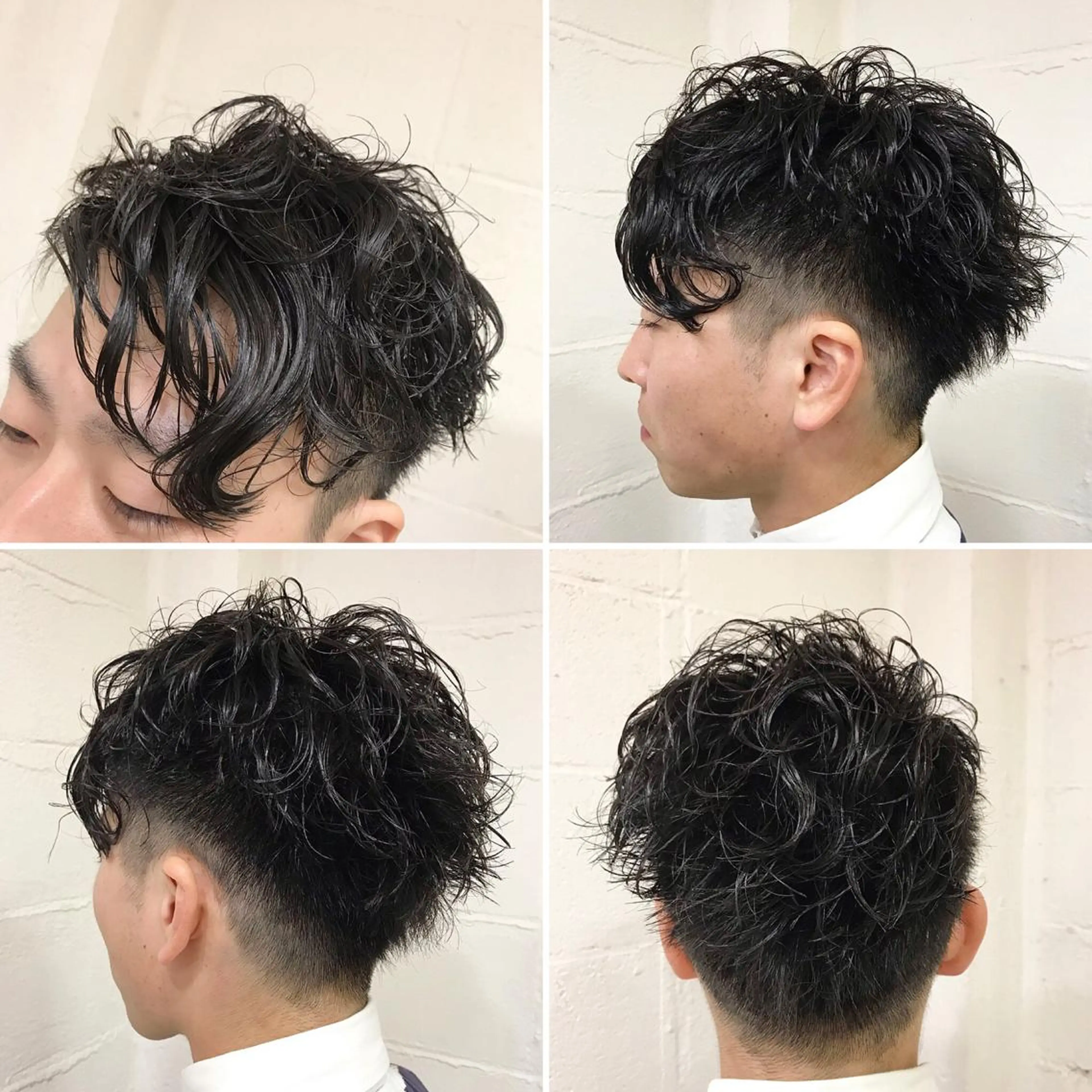 ショート パーマ メンズ メンズパーマ 刈り上げ "PEPPU "所属・派手髪、ハイトーン ショートヘアShinのヘアスタイル