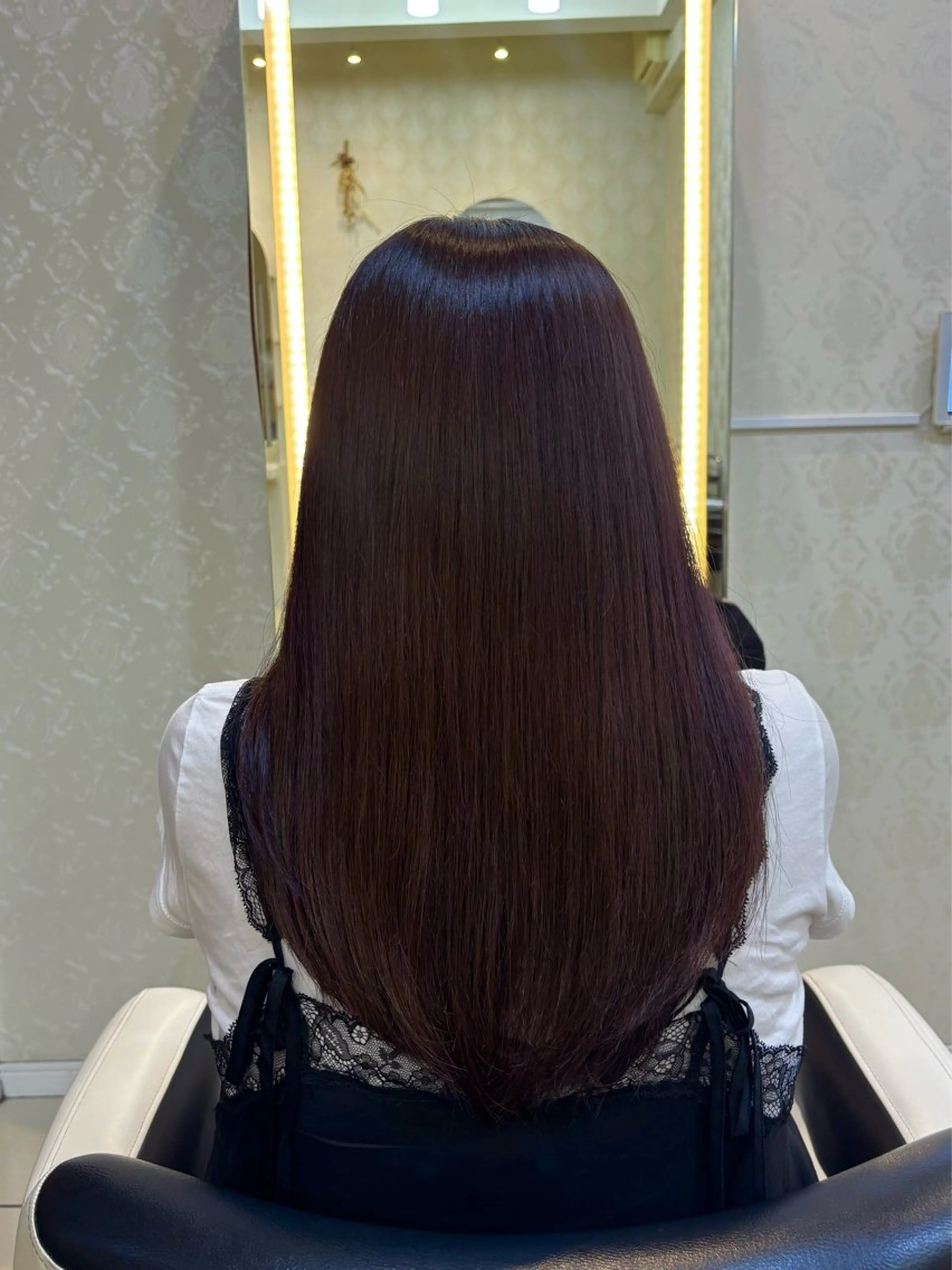 ロング カラー ヘアカラー トリートメント はらだ すずのヘアスタイル