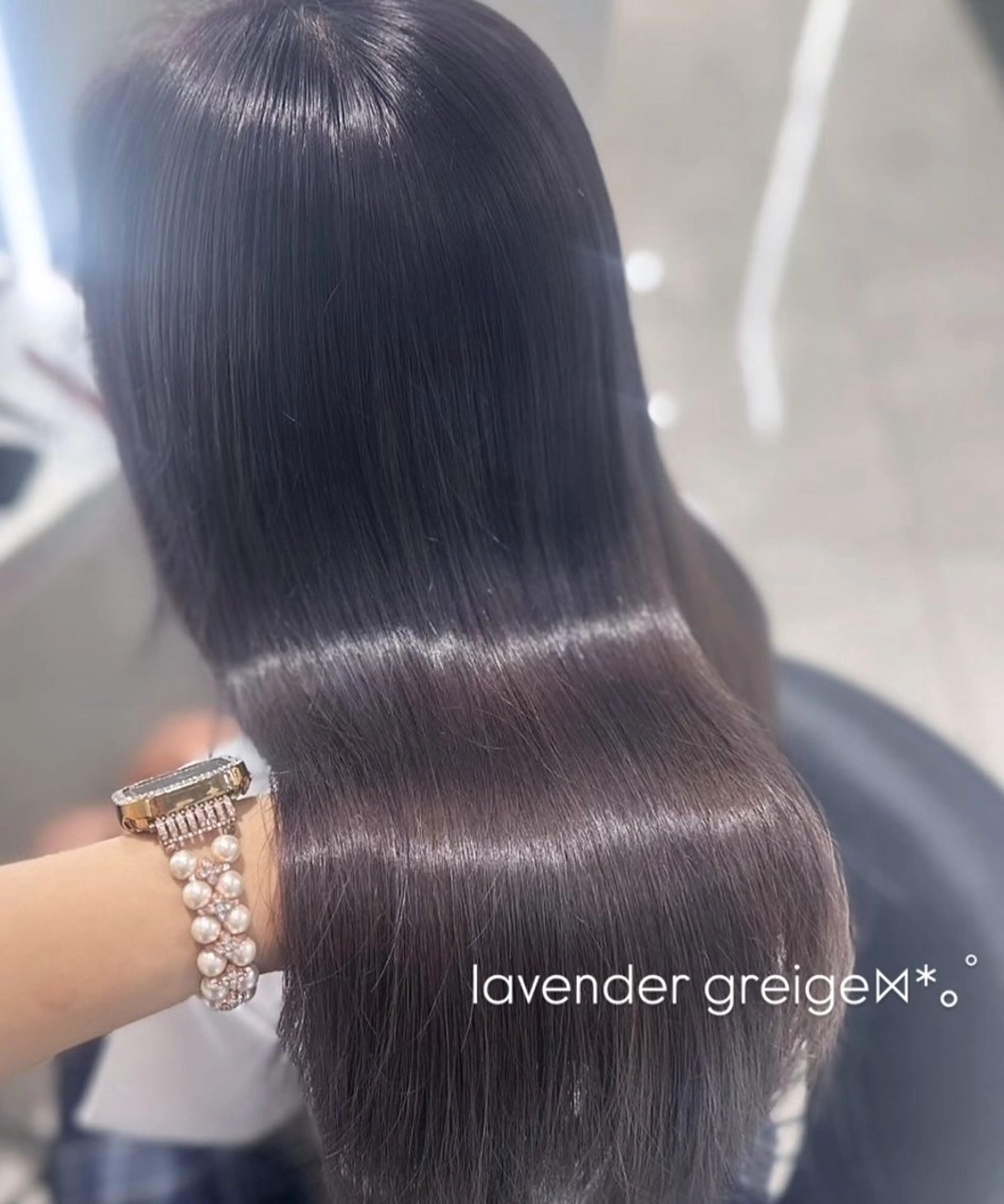 ロング ヘアカラー ハイトーン/ミルク ティー🤍reinaのヘアスタイル