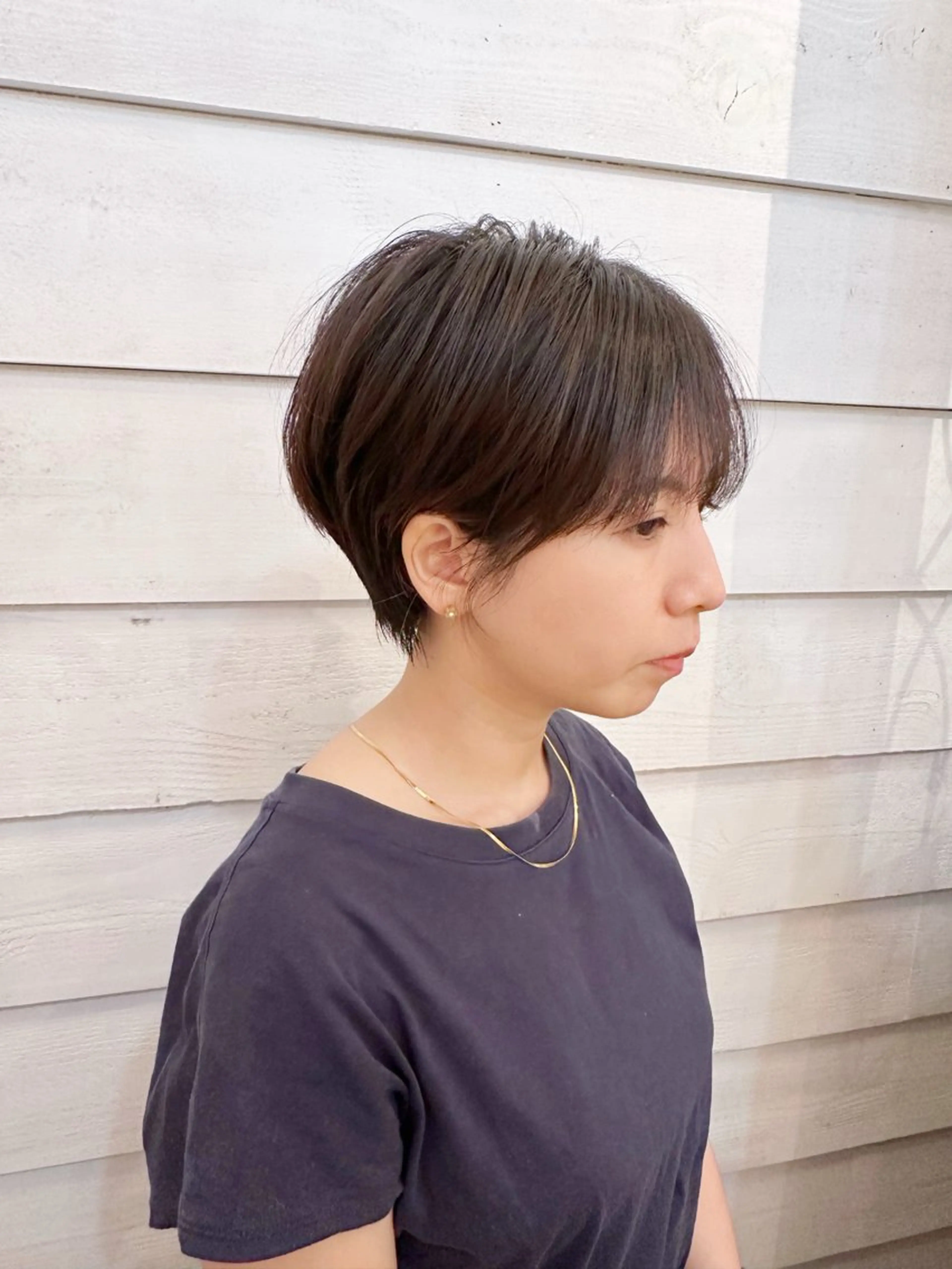 ショート ショートボブ ハンサムショート ボブ くせ毛 ショートヘア カット ヘアカラー newline銀座所属・銀座ショート/ 大人ショート/金子涼のヘアスタイル