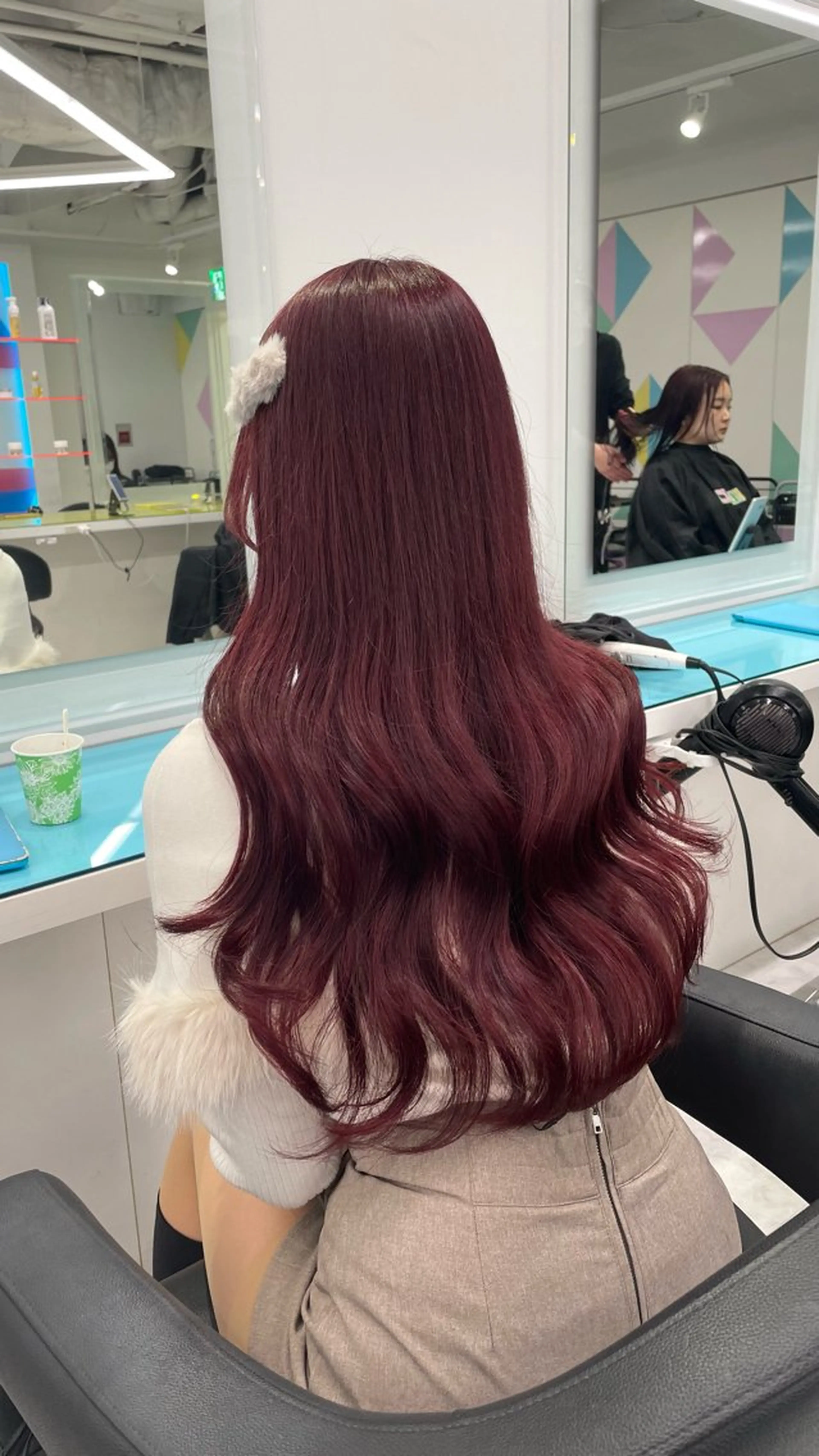 ロング カラー ヘアアレンジ ケアカラー ロング カット ヘアカラー トリートメント 中韓🇰🇷暖色🖤 レイヤー🌙らいるのヘアスタイル