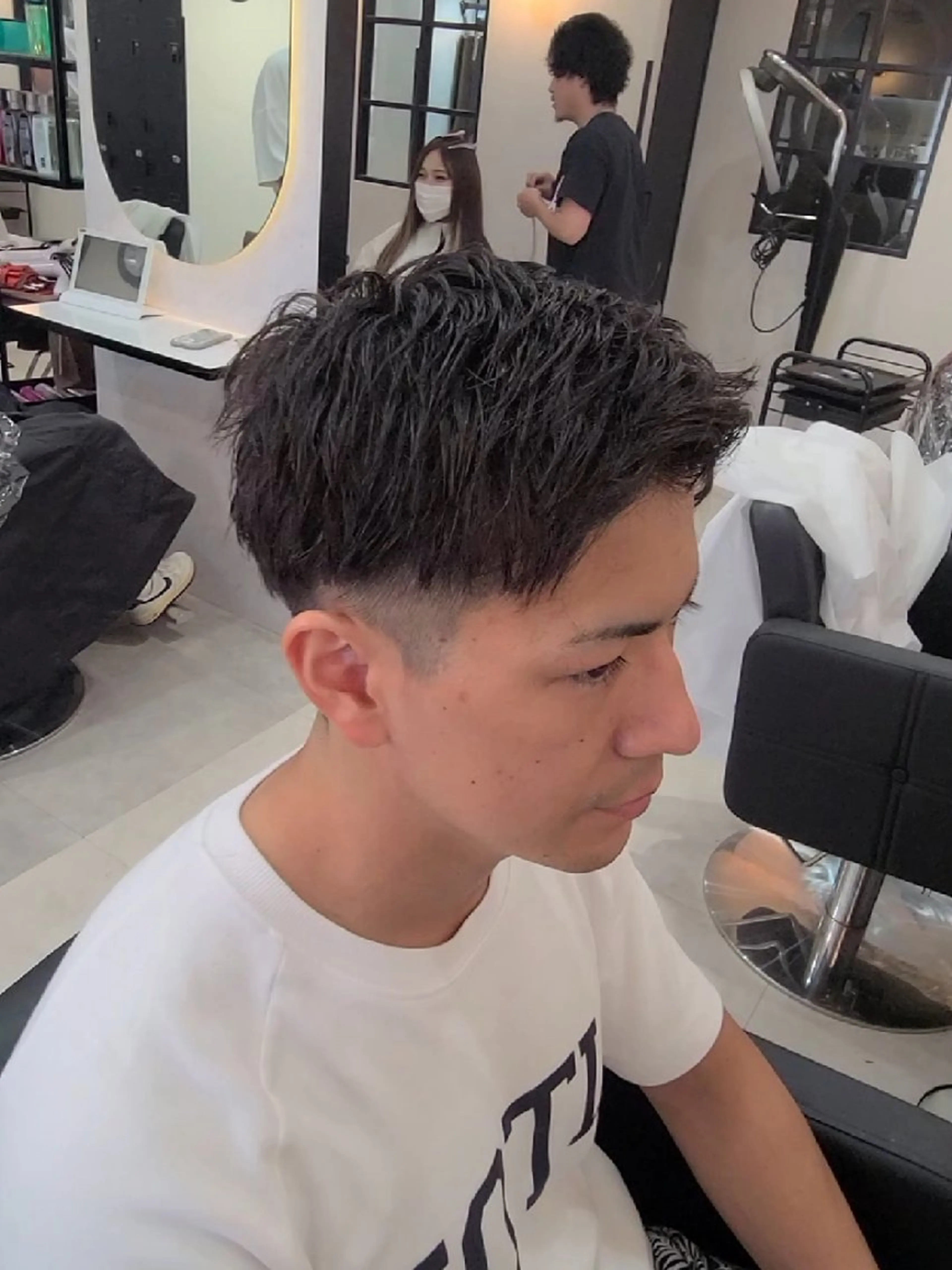 メンズ ショート カット ヘアセット Lapis 名古屋駅前店所属・LEN名古屋/パーマ メンズ特化美容師のヘアスタイル