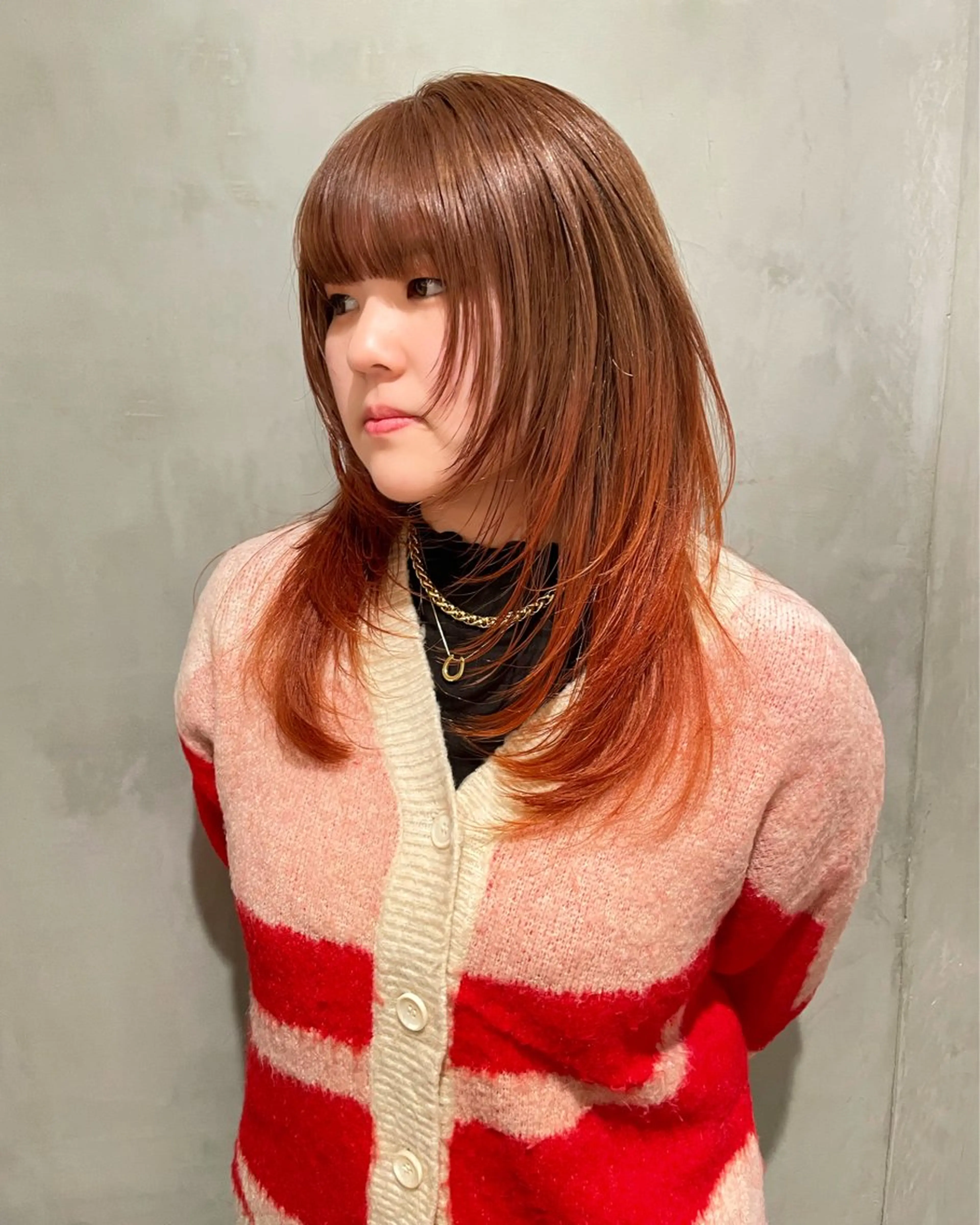 セミロング カラー ヘアカラー トリートメント 優 作のヘアスタイル