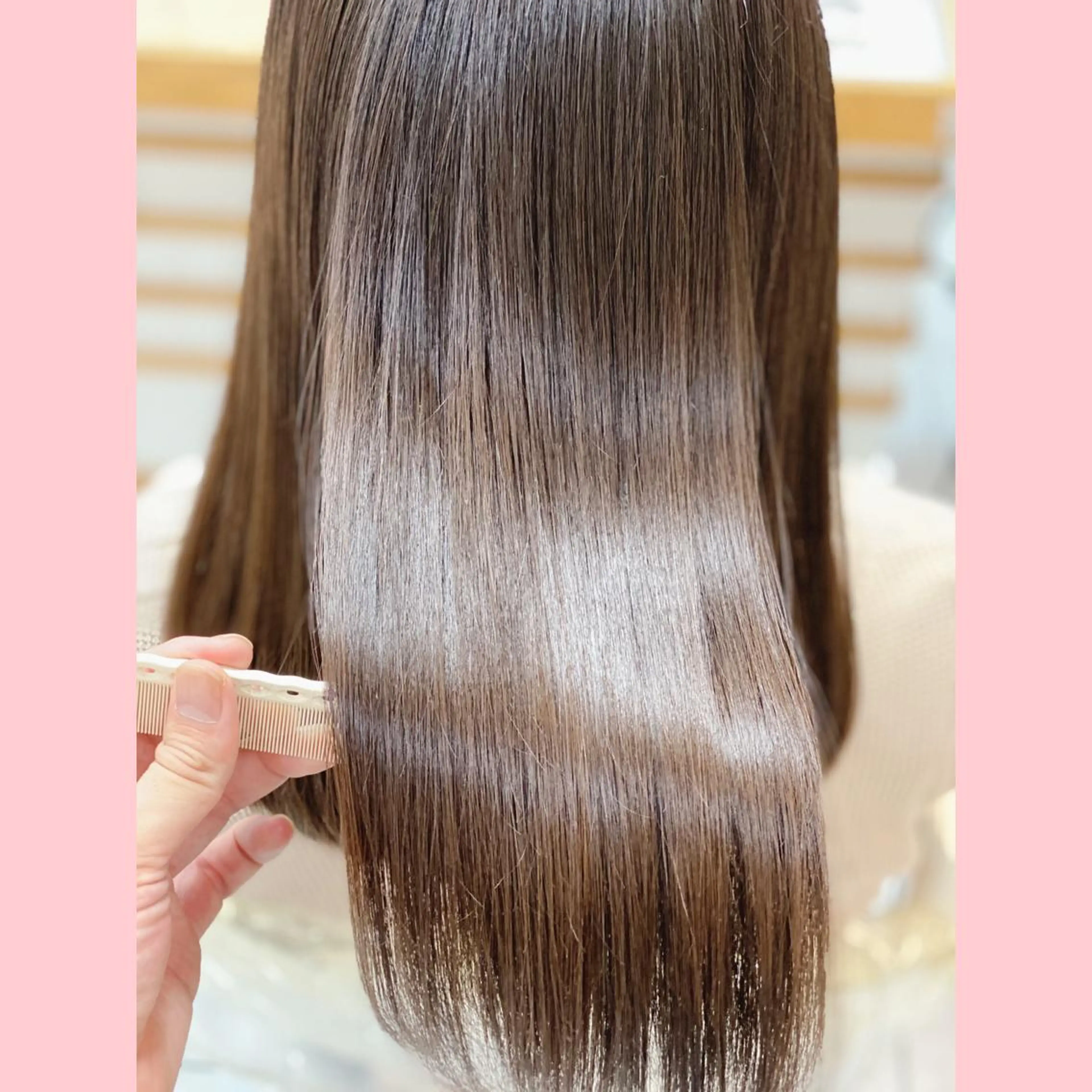 セミロング 伸ばしかけ 縮毛矯正 カット 縮毛矯正 髪質改善/縮毛矯正 /ブリーチ矯正/岡部のヘアスタイル