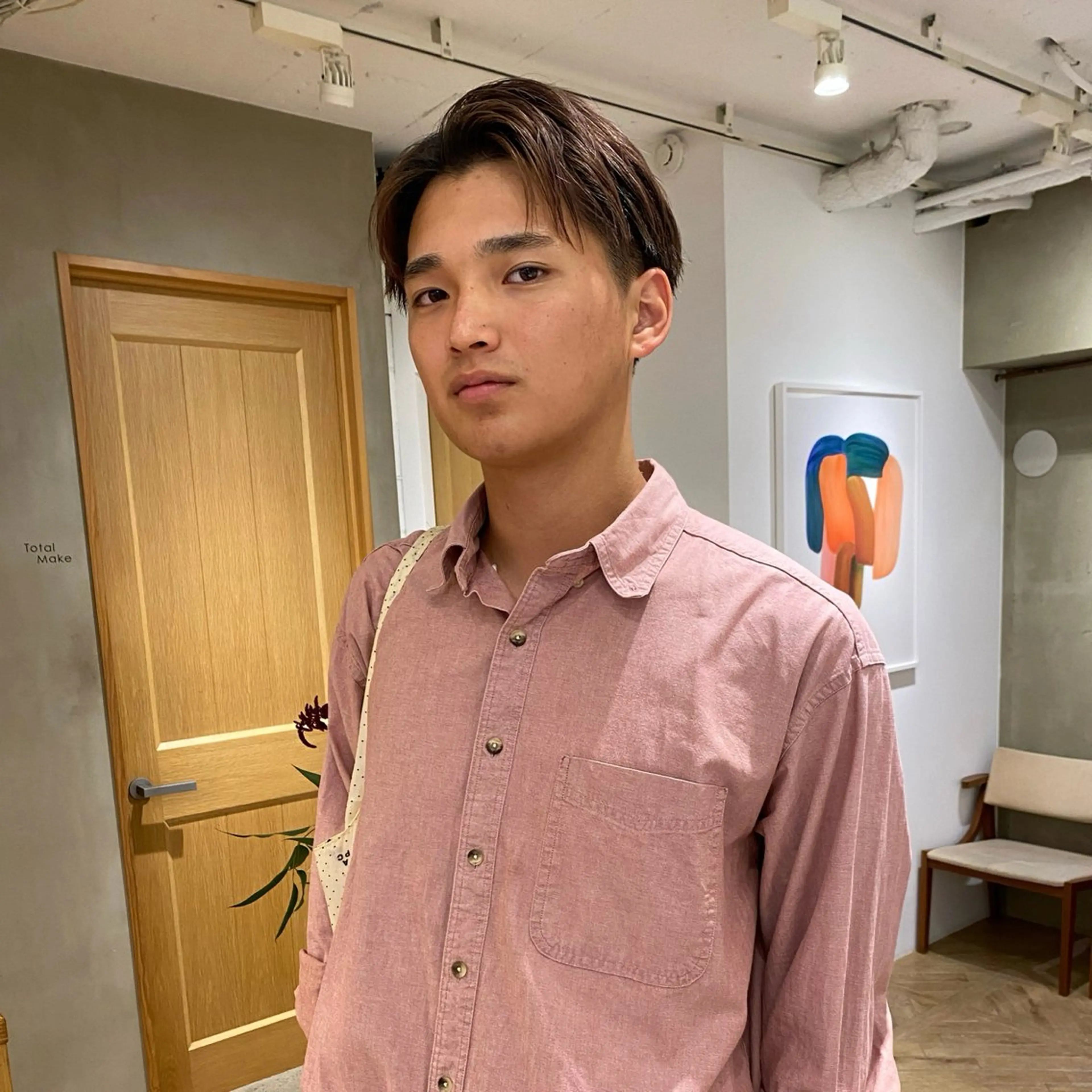メンズ カット センターパート 田形清流のヘアスタイル