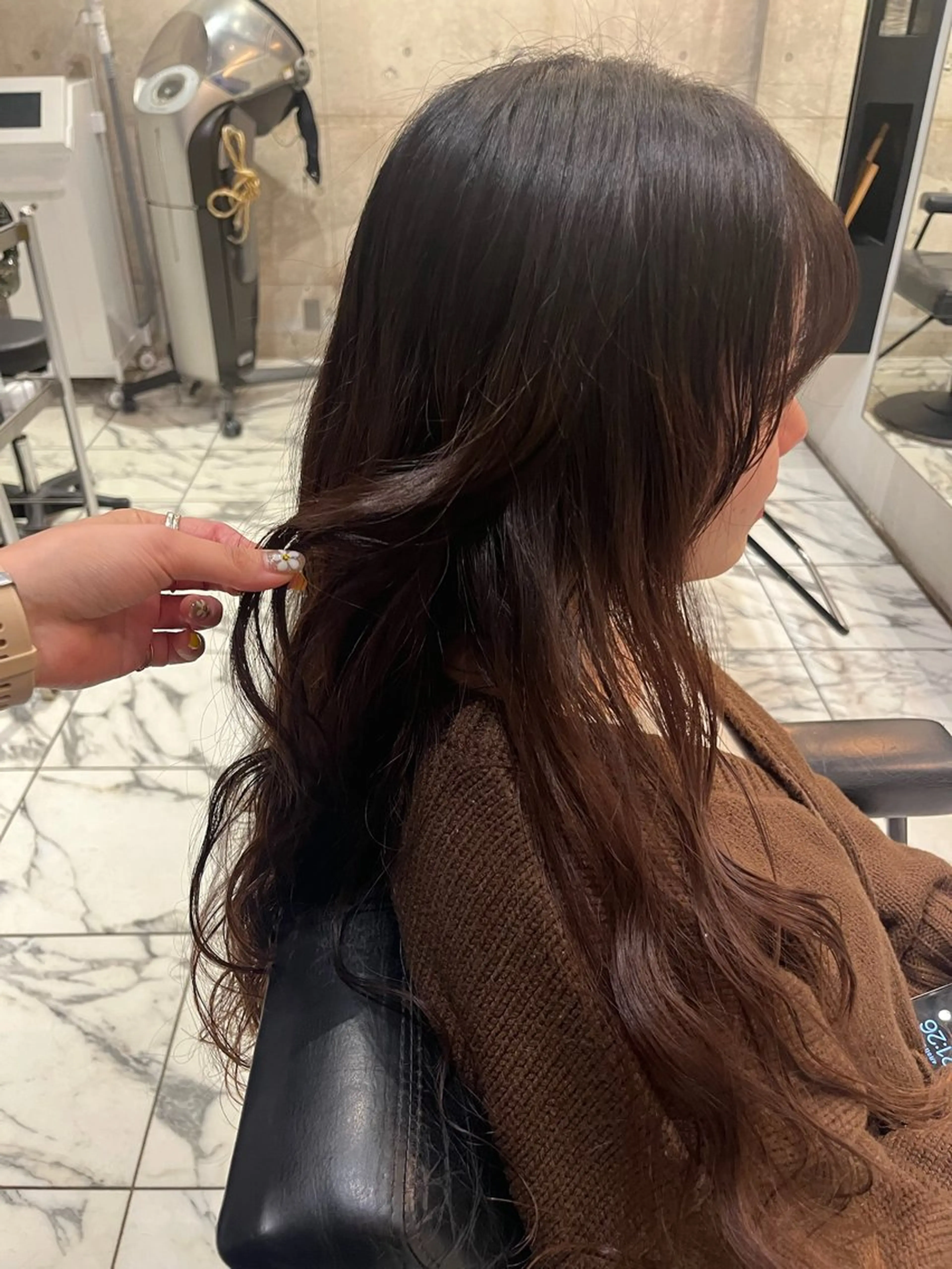 セミロング パーマ セミロングパーマ 韓国風ヘア パーマ Luxe【ラグゼ】所属・🍐ki ri🍐のヘアスタイル
