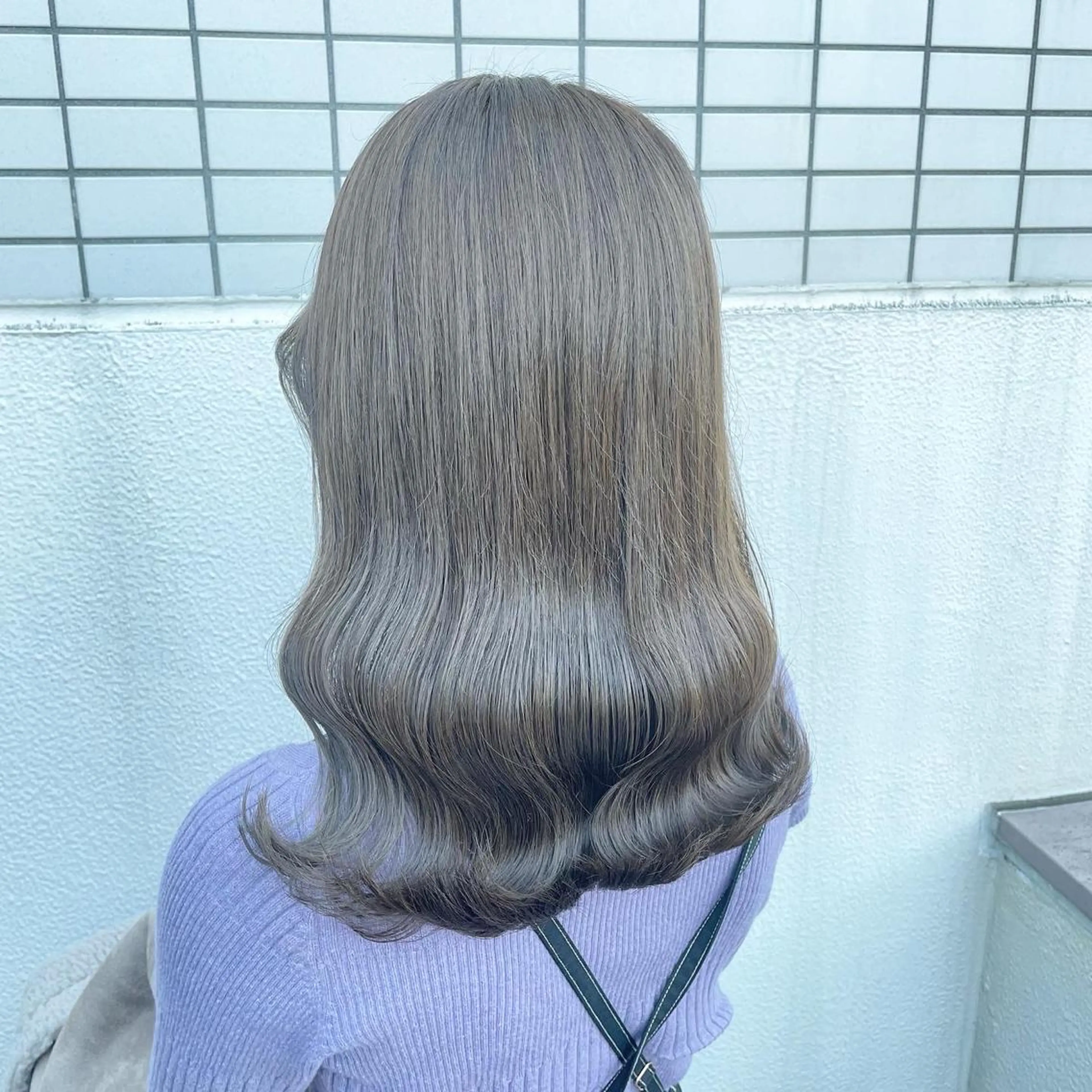 セミロング カラー ヘアカラー トリートメント ヘアセット I'S.横浜所属・赤み消しカラー 🍀JUNKIのヘアスタイル