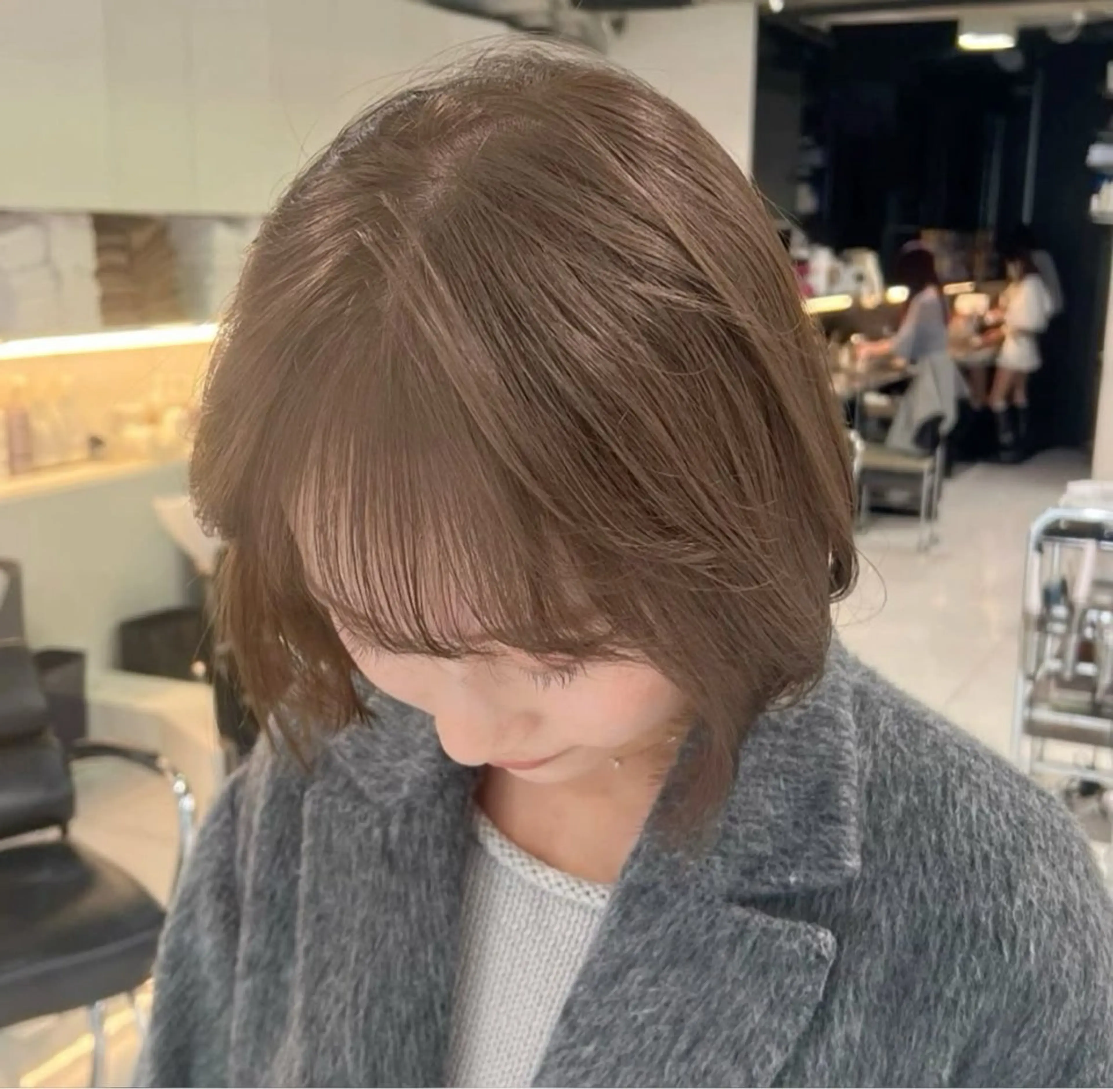 ショート ヘアカラー 🫧柔らかパーマ/ 艶髪カラーあいり🤍のヘアスタイル