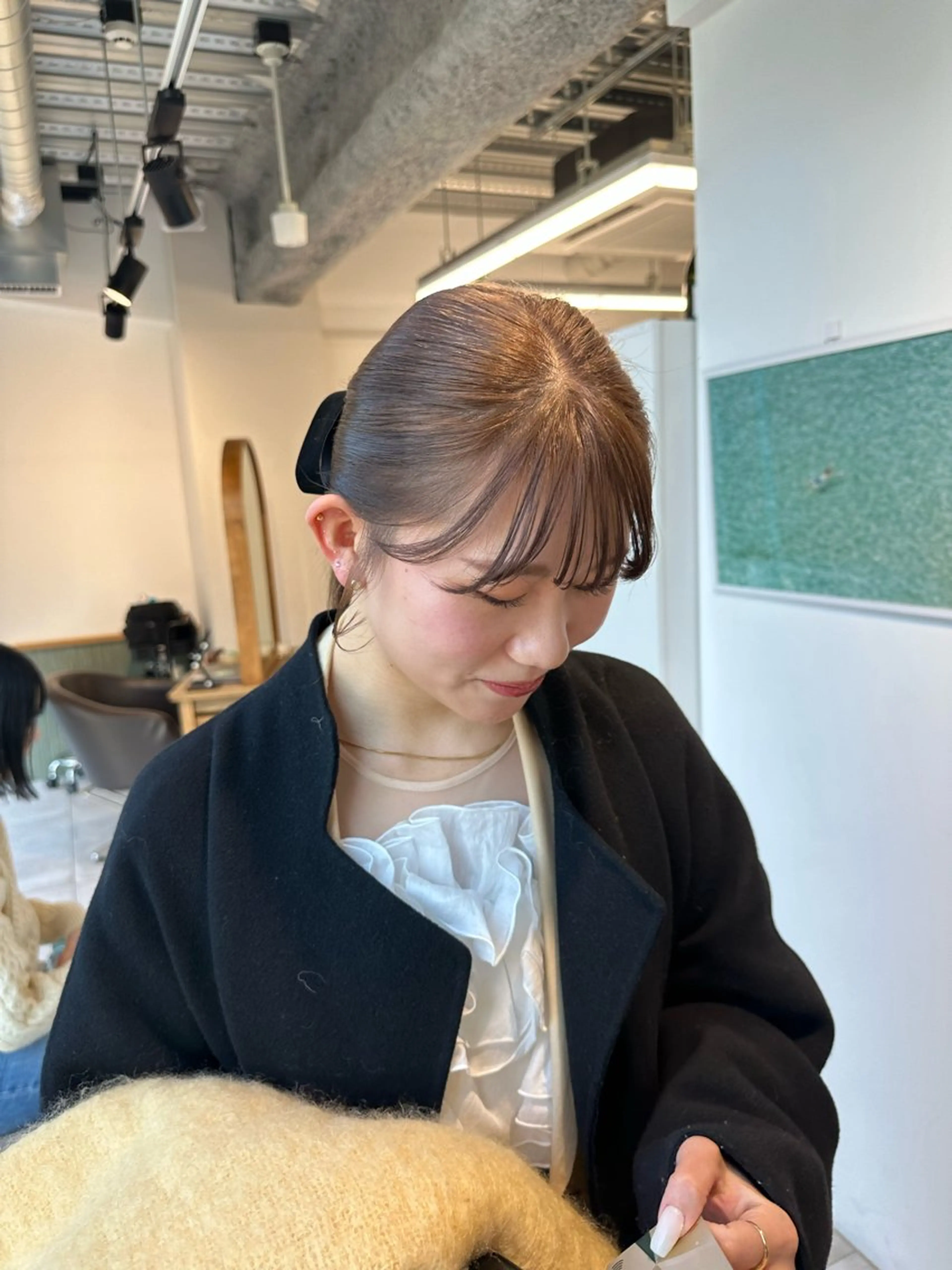 ミディアム カラー キッズ カット ヘアカラー トリートメント オトナヘア🌿 harukaのヘアスタイル