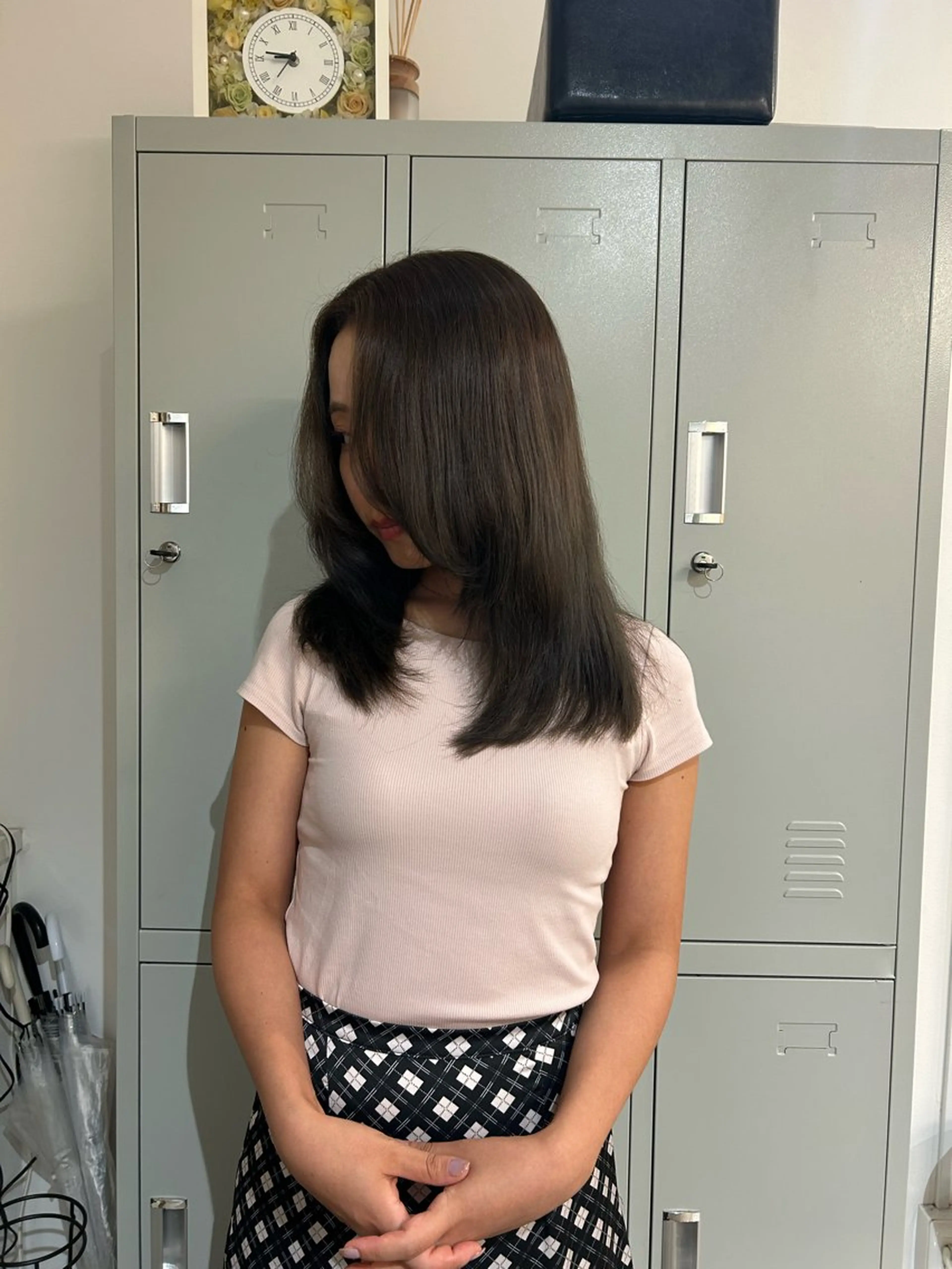 ミディアム カラー ブリーチ 透明感カラー ブリーチなしカラー ボブ 髪質改善 ヘアカラー トリートメント 柔らかカラー🩰🫧 ケアブリーチ🫧のヘアスタイル