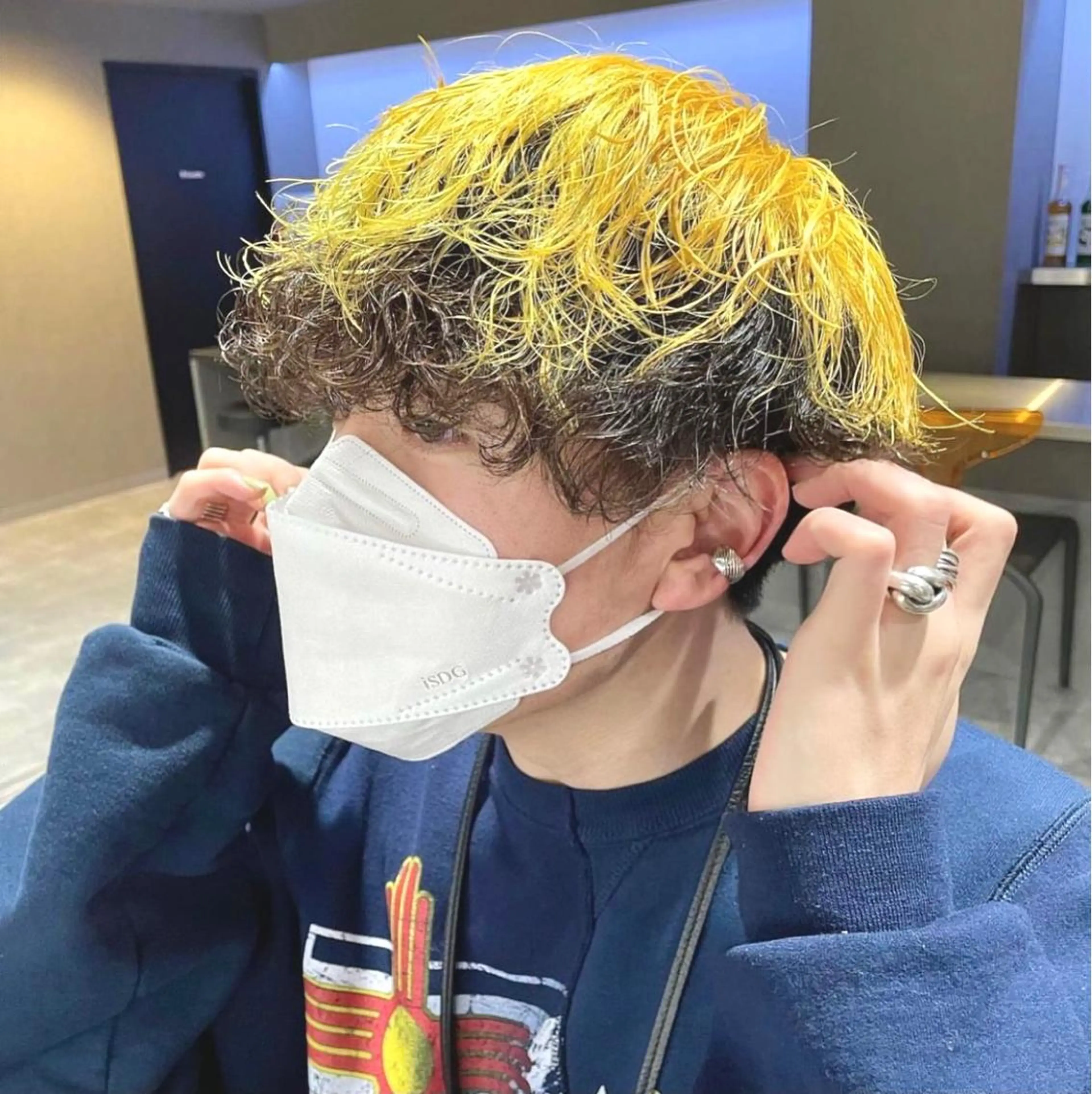 ショート カラー メンズパーマモデル 募集　サトチハルのヘアスタイル