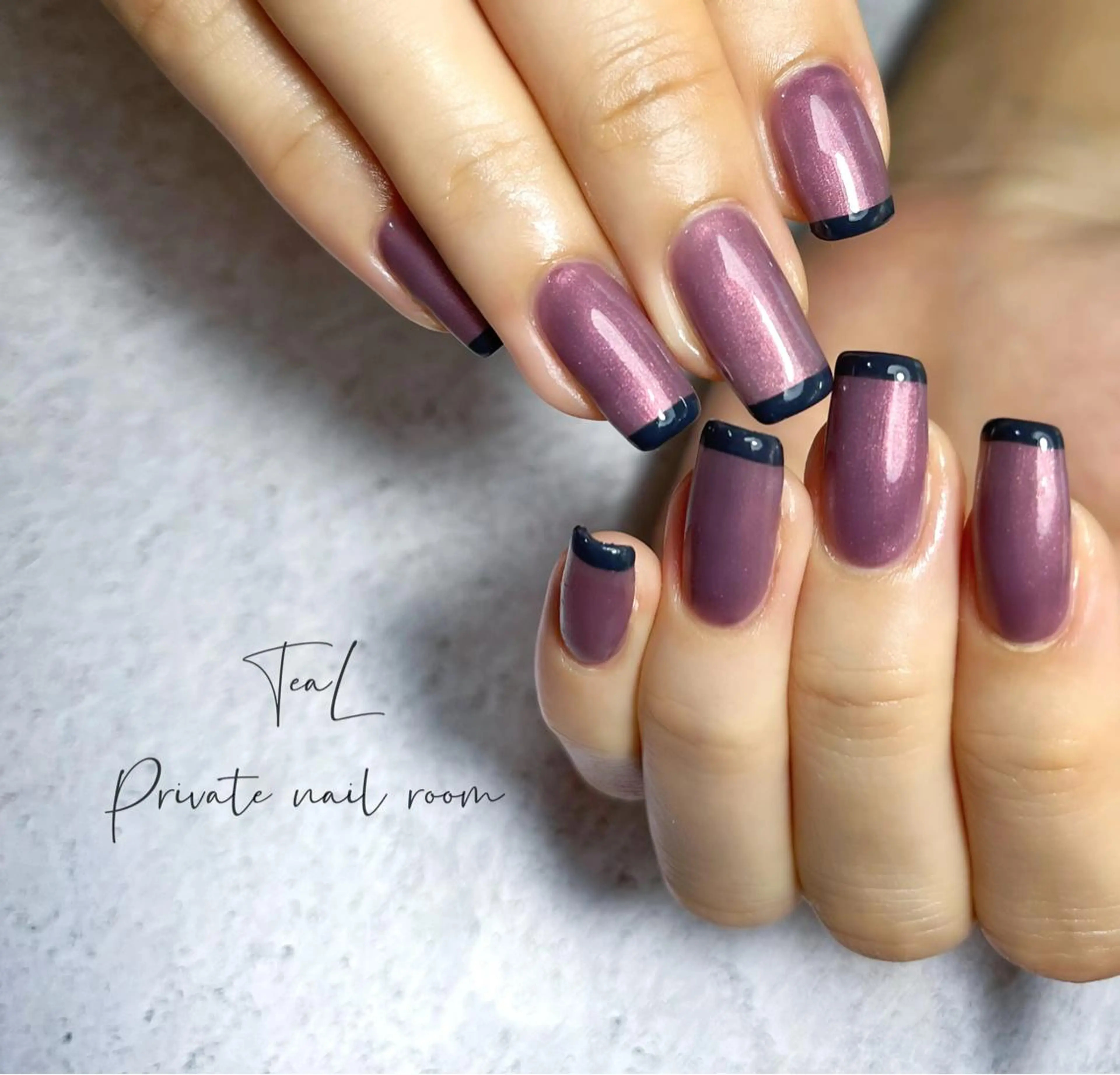 ネイル フレンチネイル シンプルネイル ハンドネイル TeaL nailのネイルデザイン