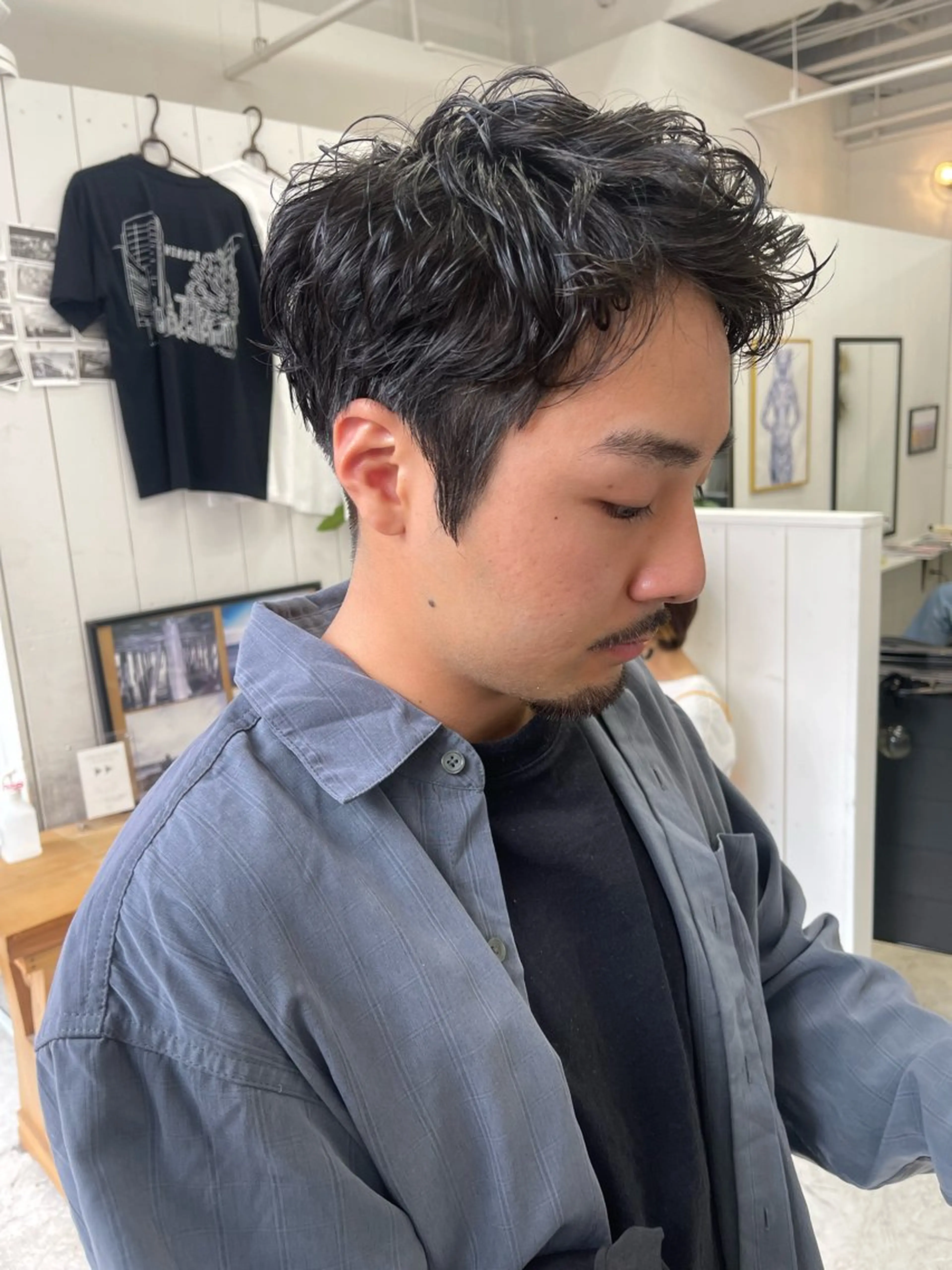ショート パーマ メンズ メンズパーマ メンズベリーショート ベリーショート ショートヘア カット ヘアカラー 📍葛西りんたろう/ ENVのヘアスタイル
