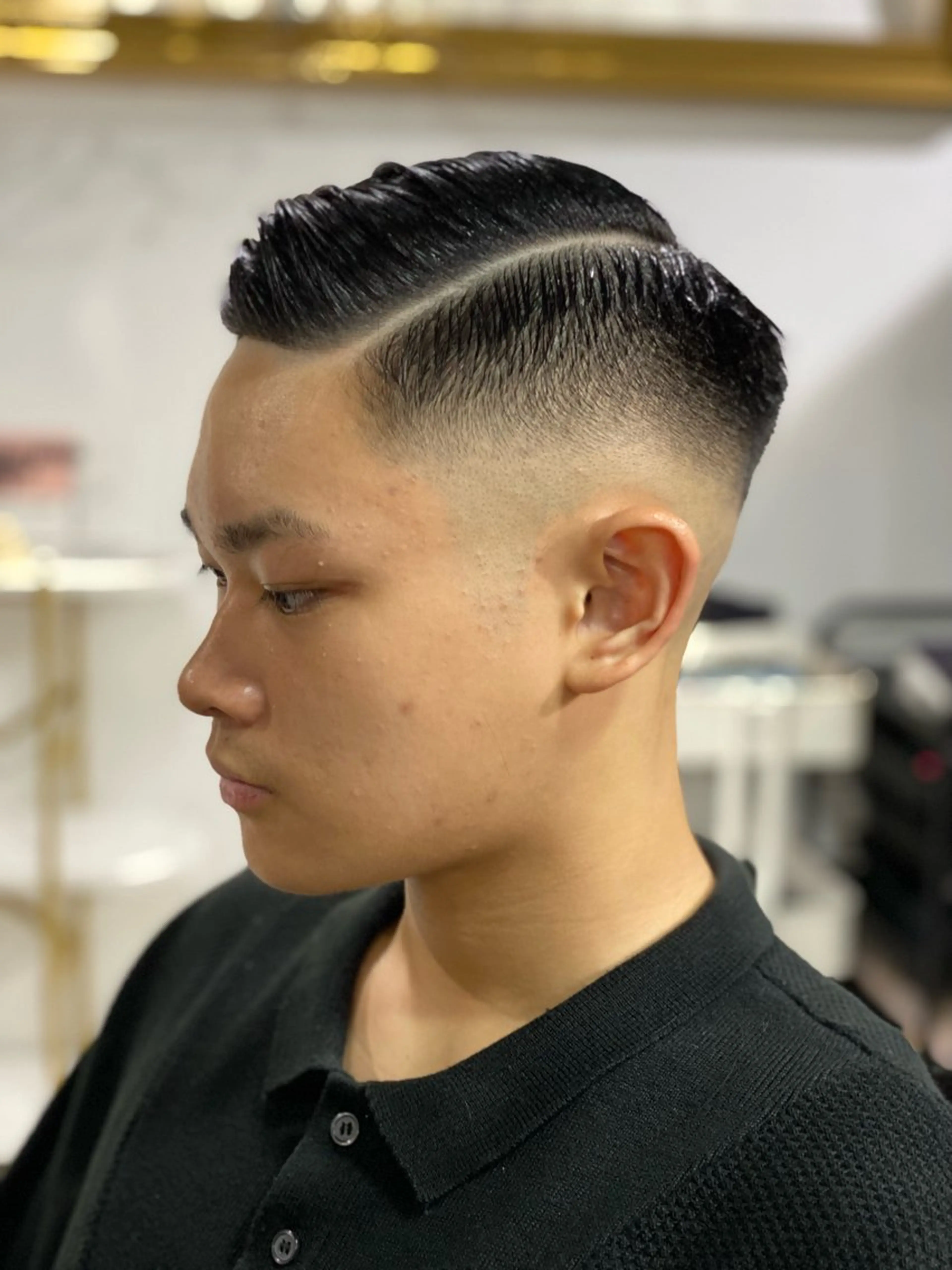 ショート カット 山影✨バレイヤージュ ハイライト✨メンズ◎のヘアスタイル