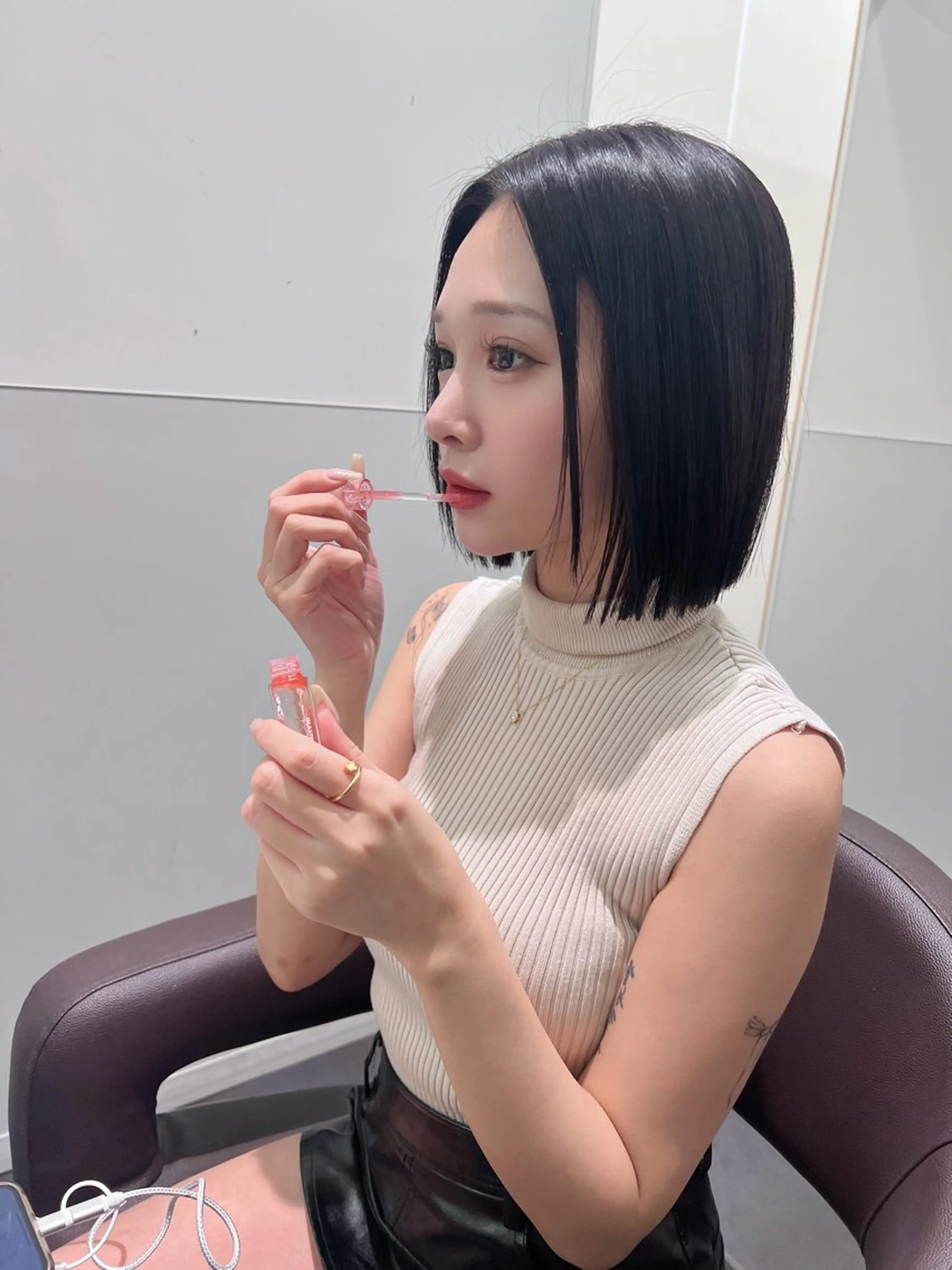 ショート カラー カット ヘアカラー トリートメント 原宿ボブ・髪質改善 輝来のヘアスタイル