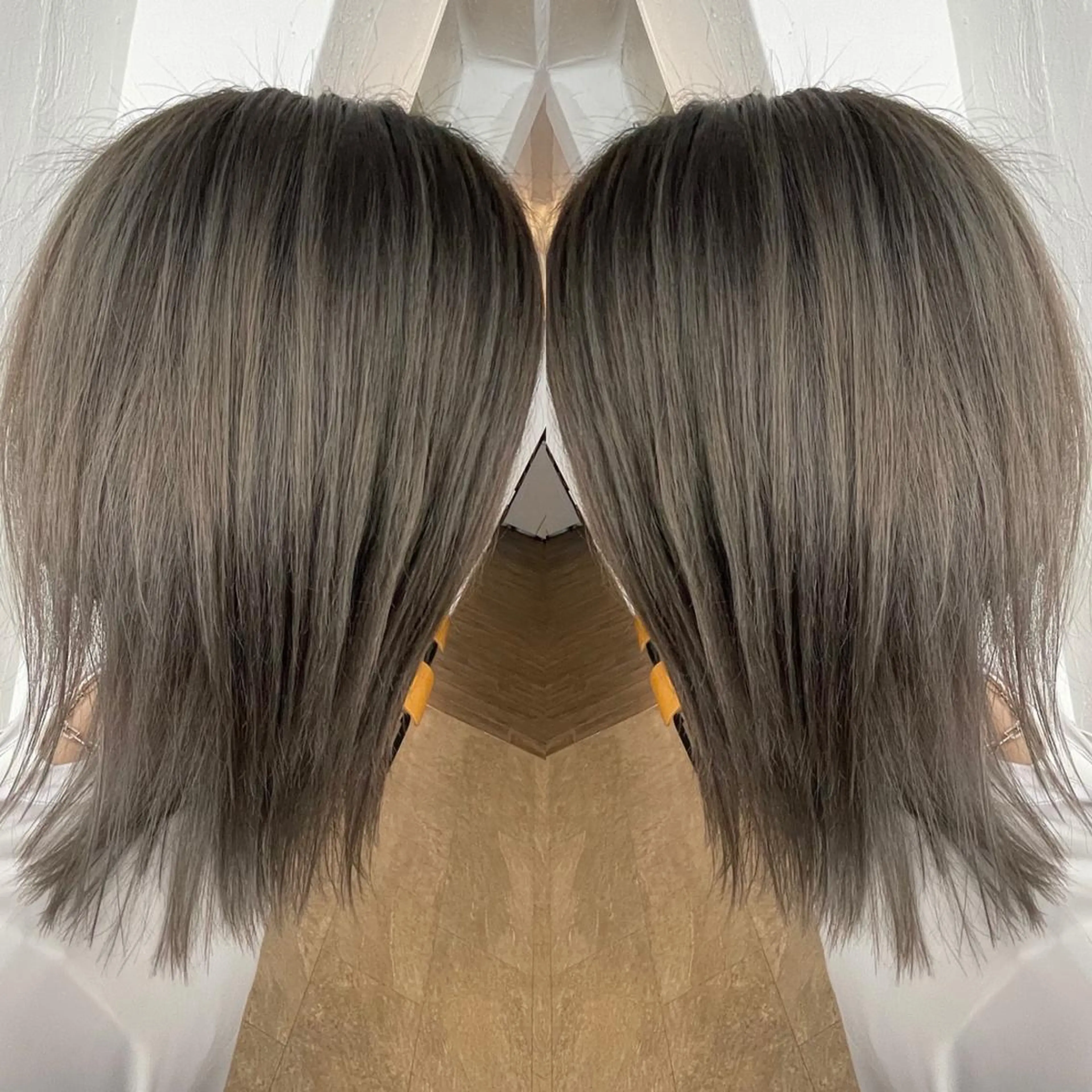 ミディアム カラー バレイヤージュ レイヤーカット ギャルの革命児 秀斗のヘアスタイル