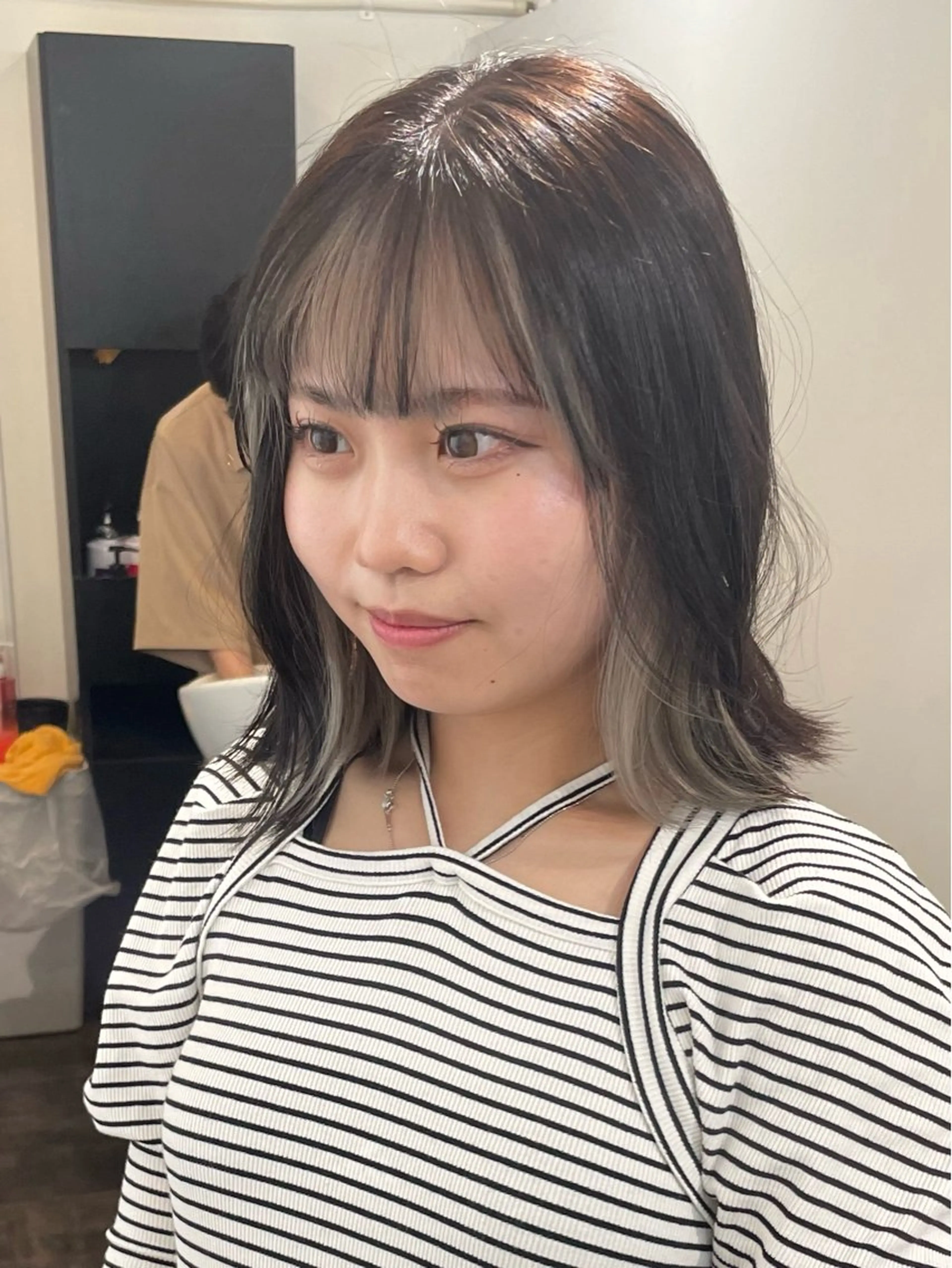 ショート カラー 💚色落ちまで可愛い 髪質改善カラーゆうまのヘアスタイル