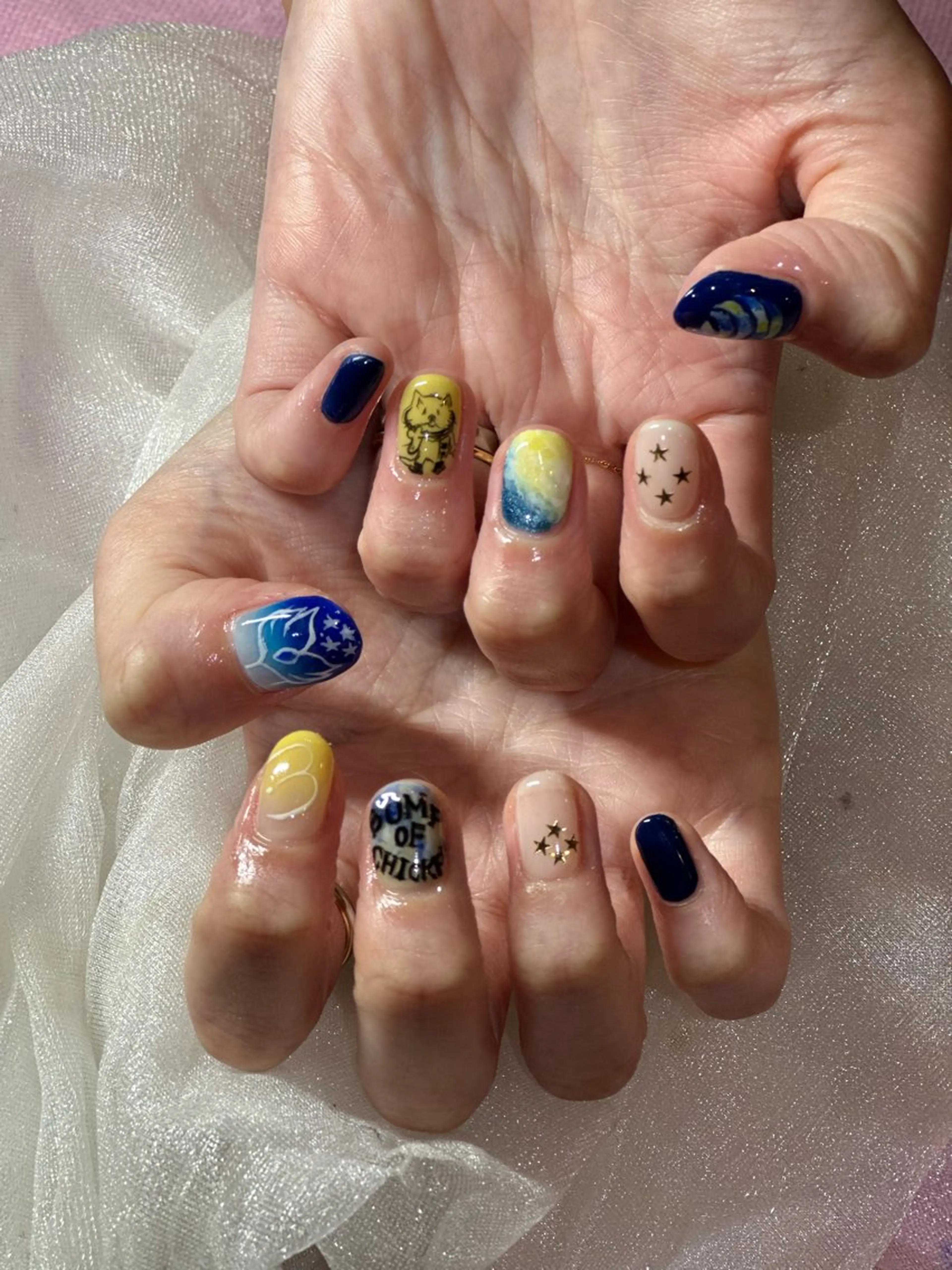 ネイル ジェルネイル ストーンネイル Hair＆Esthe＆Nail　Garden所属・Garden Takeuchiのネイルデザイン
