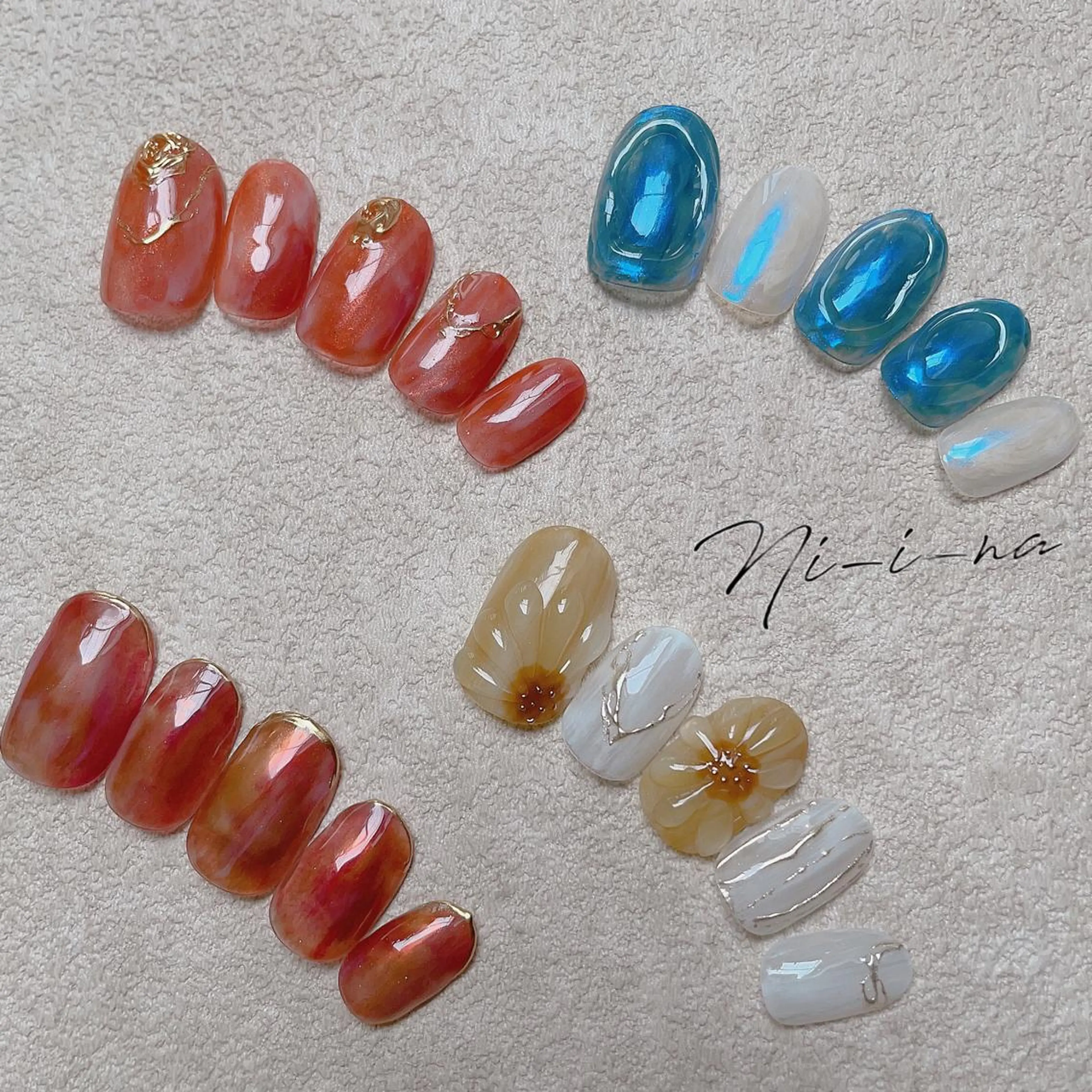 ネイル ショートネイル ハンドネイル nail salon Ni-i-naのネイルデザイン