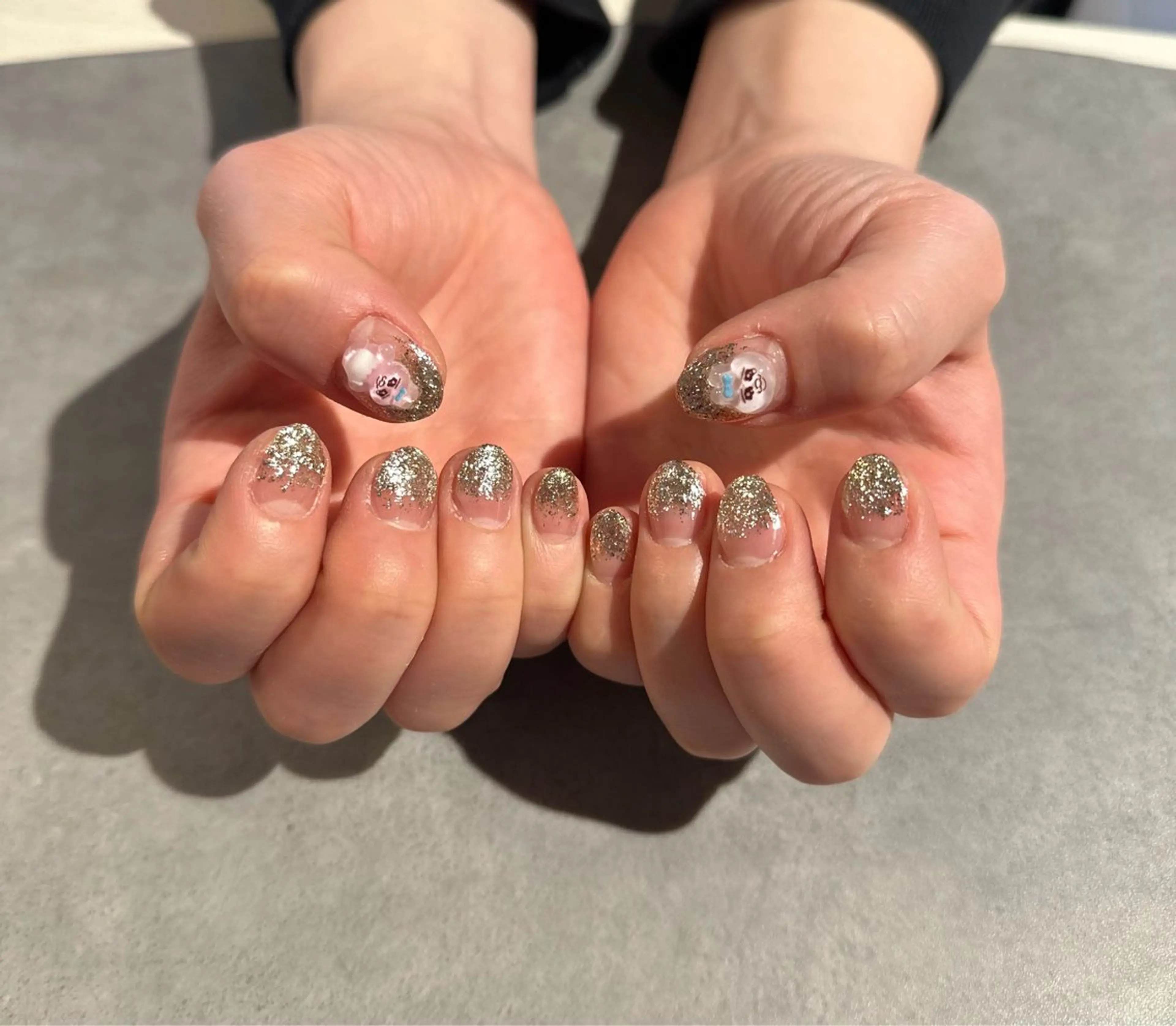 ネイル ラメ(グリッター) ラメグラデーション ハンドネイル i.Rily. Okamotoのネイルデザイン