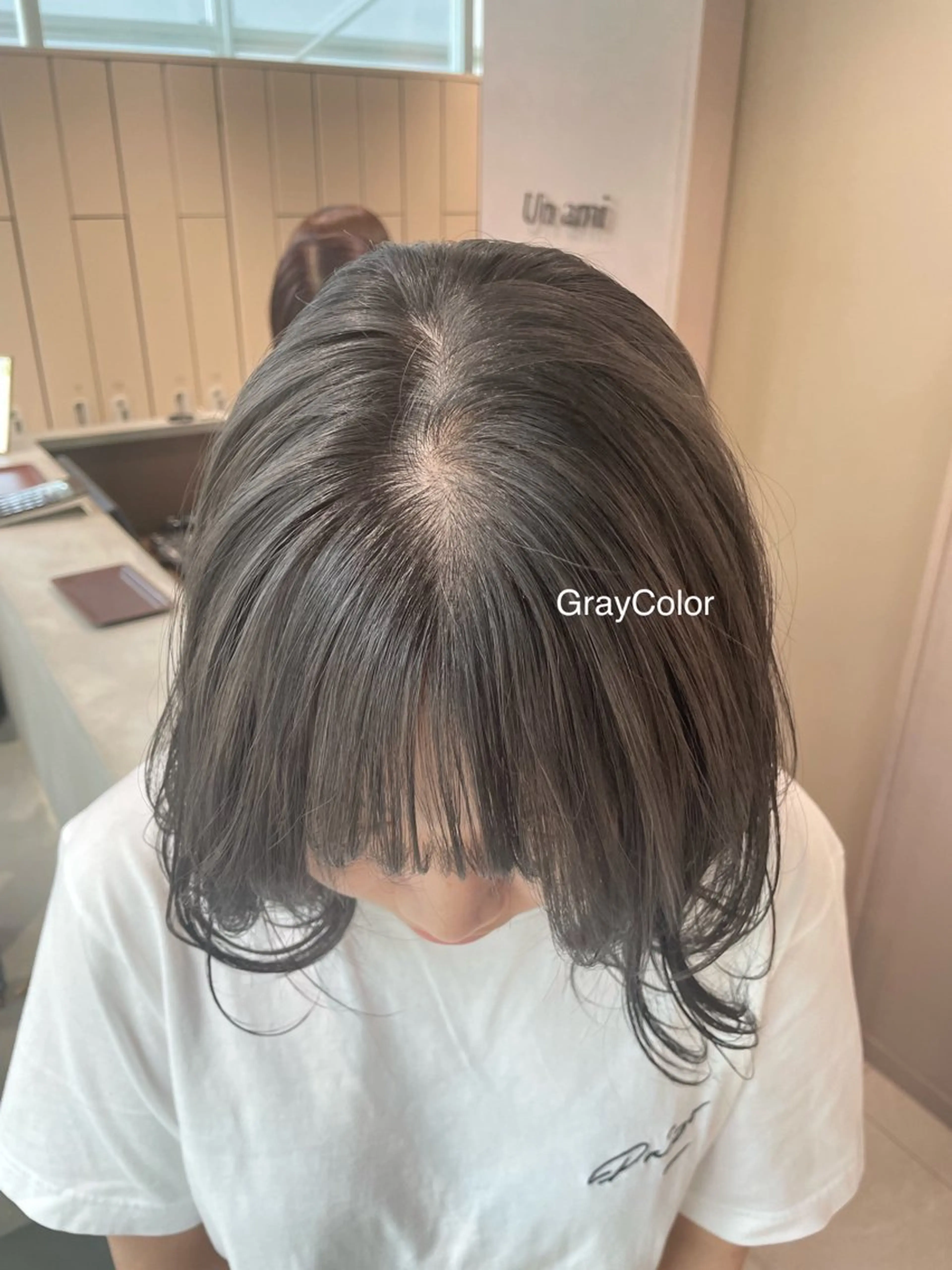 ミディアム カラー ヘアカラー トリートメント ren ボブロブ/ミディアムのヘアスタイル