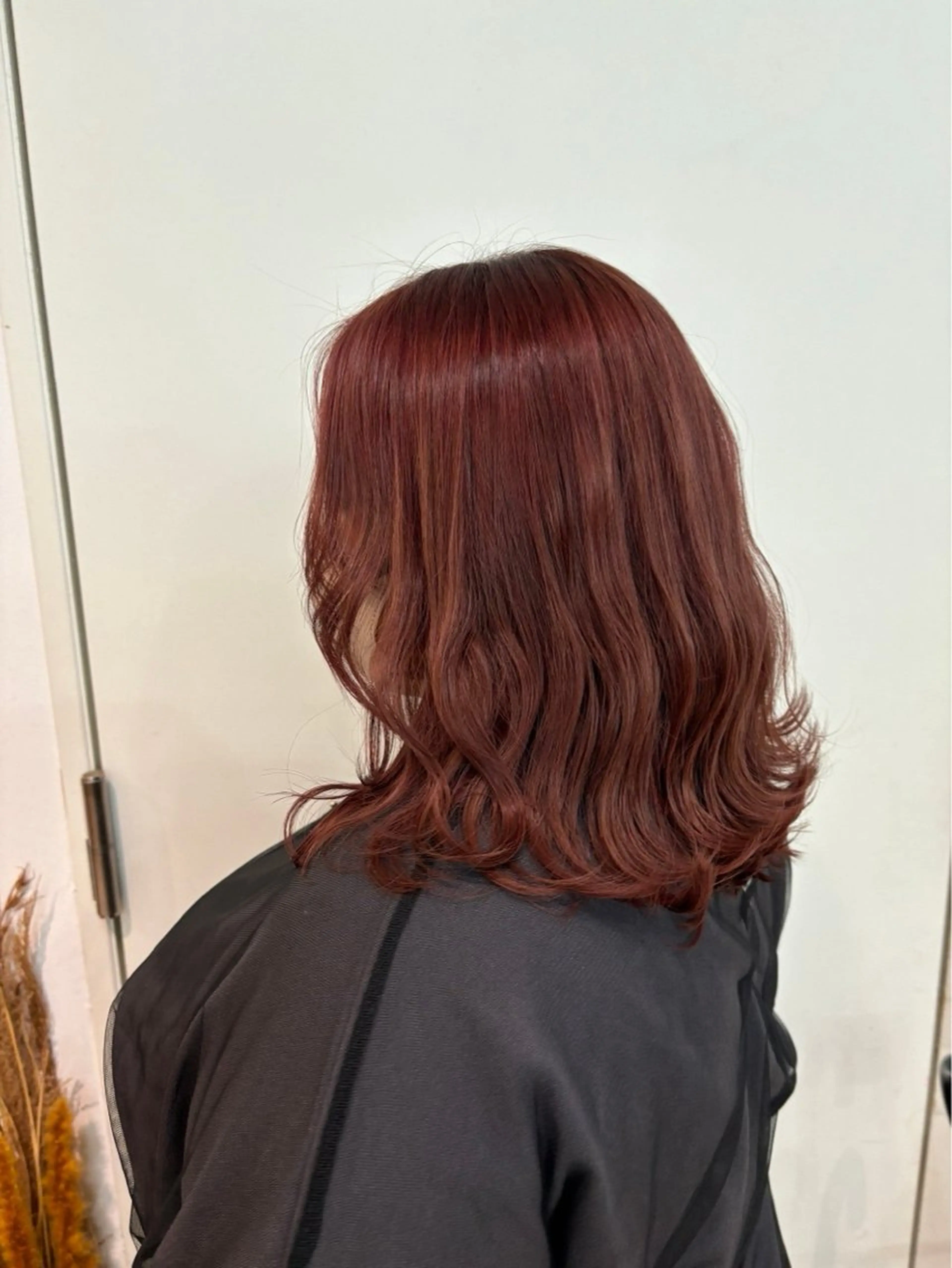 ミディアム カラー ブラウンカラー ピンクカラー ピンクブラウン ヘアカラー 田中 美咲のヘアスタイル