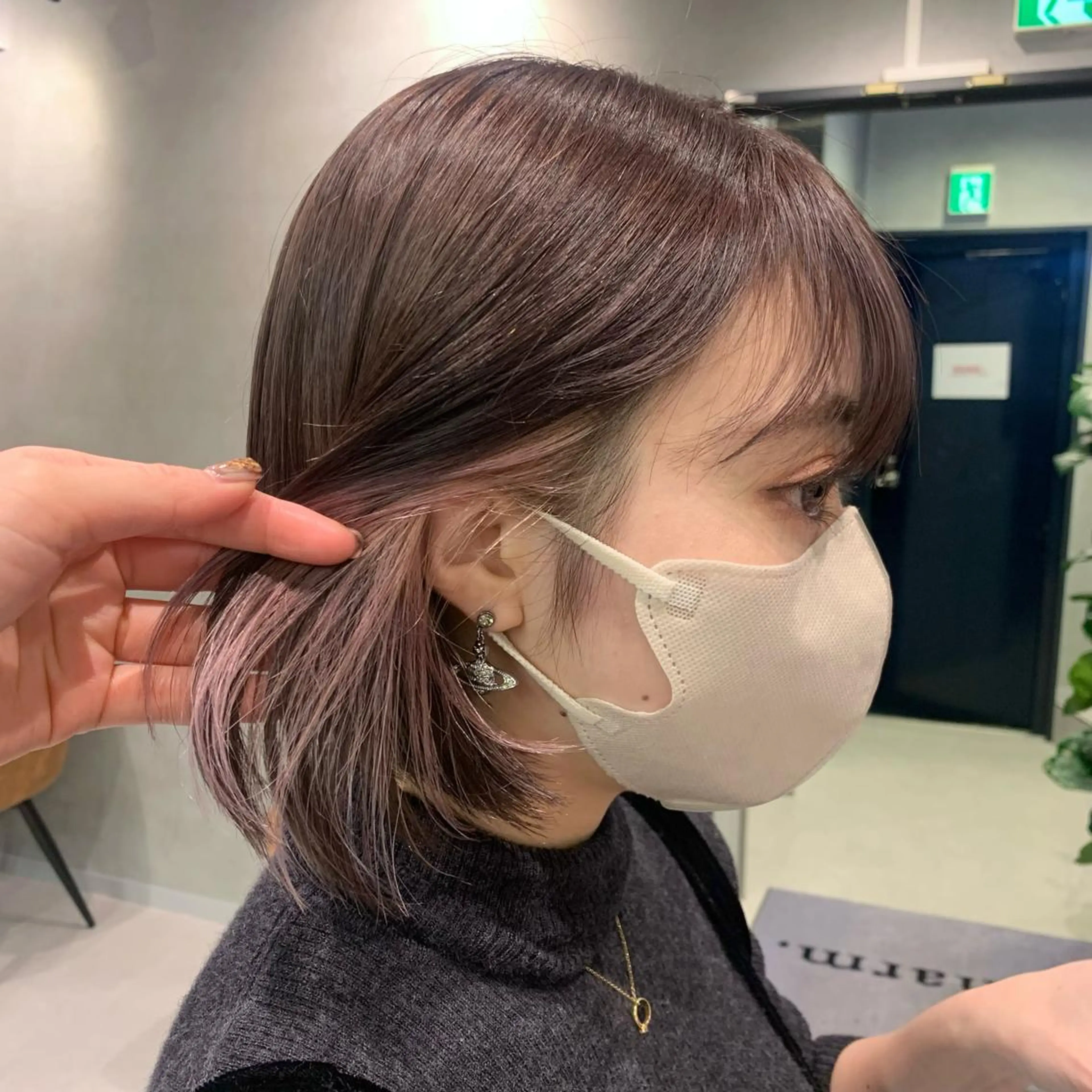 ショート カラー ピンクカラー 🌹似合わせカラー/ 酸性縮毛🌹野本麗奈のヘアスタイル