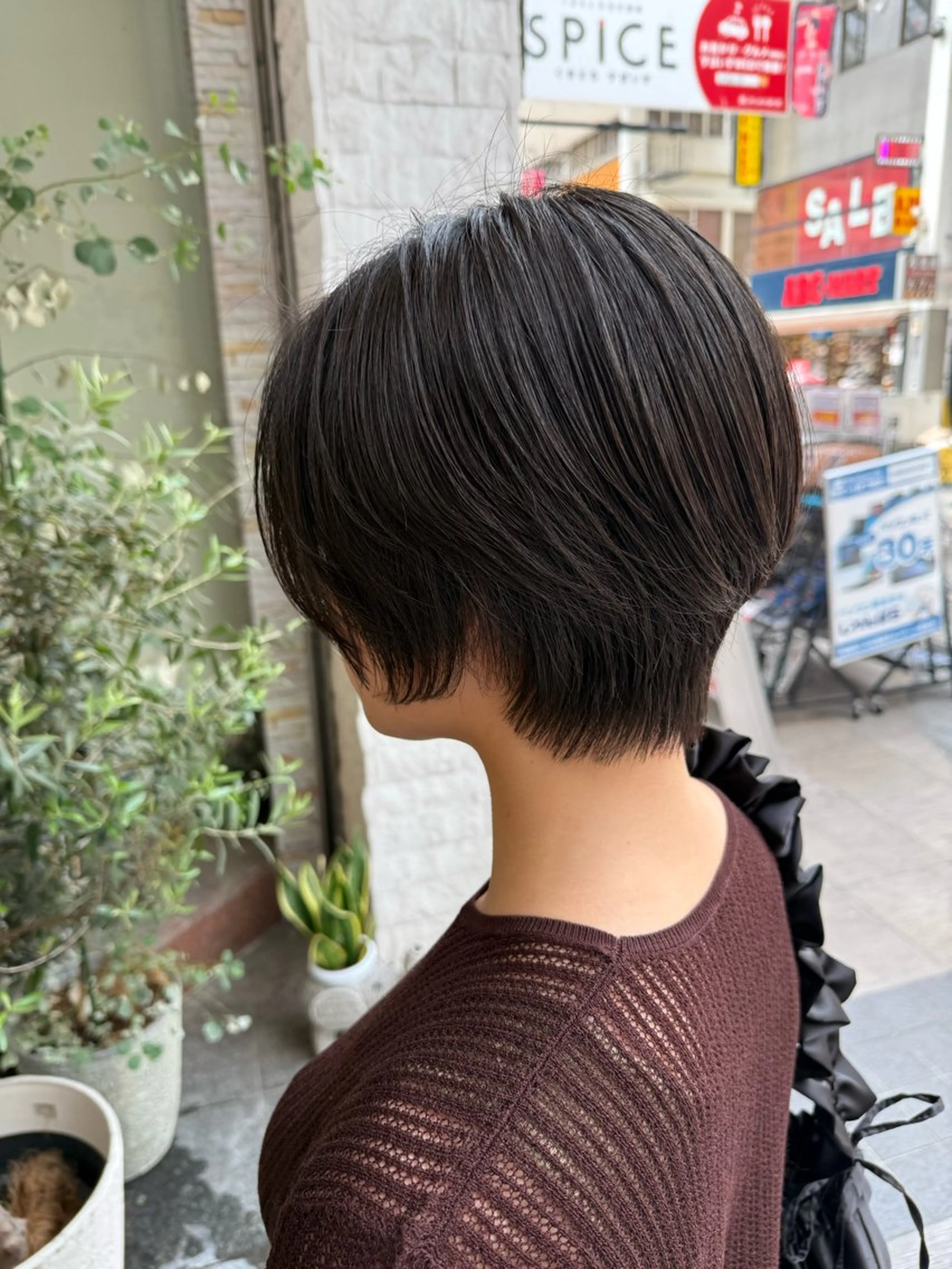 ショート カラー カット ヘアカラー トリートメント EARTH 山﨑龍馬のヘアスタイル