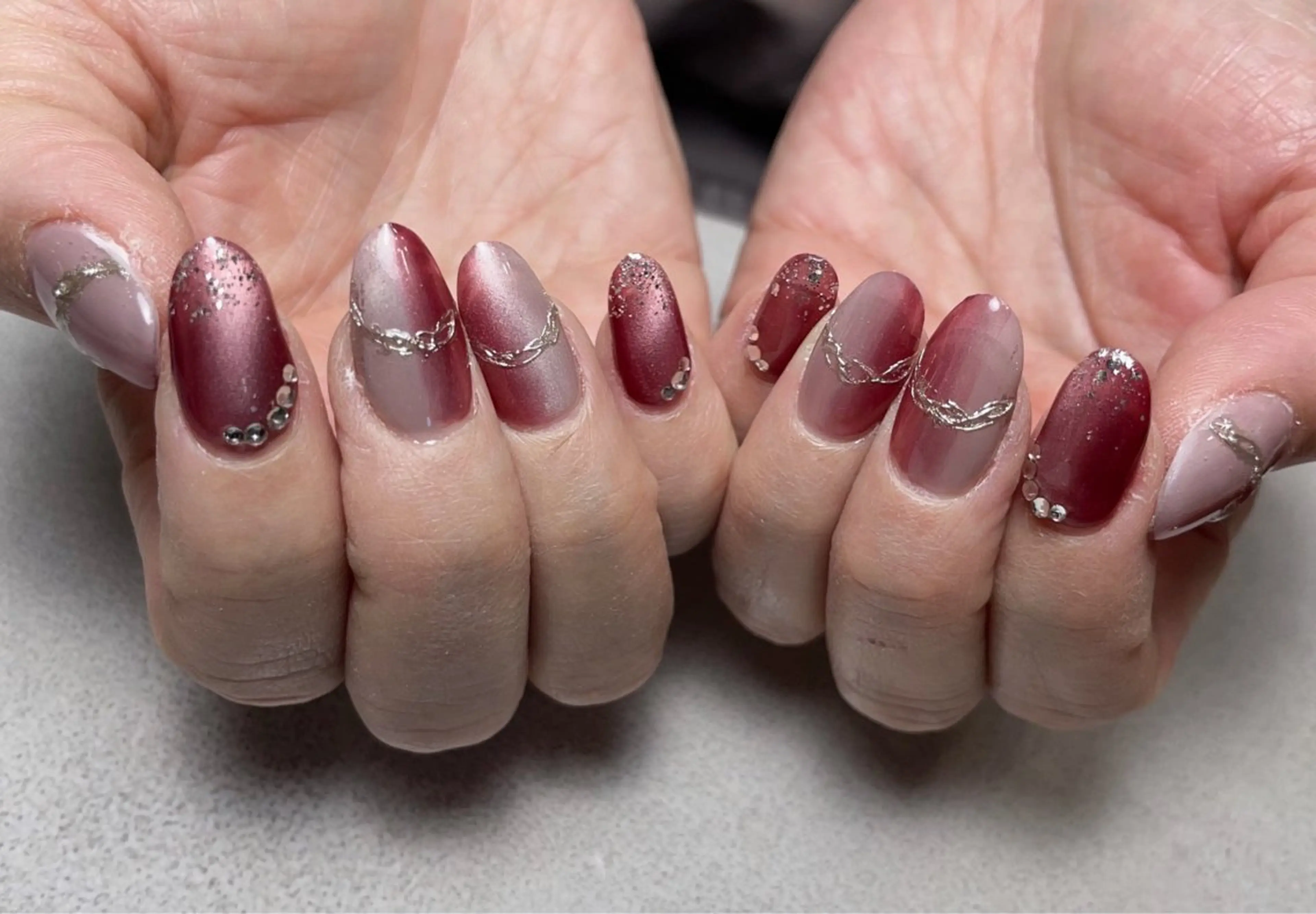 ネイル マグネットネイル ミラーネイル 持ち込み ネイルチップ BLANCEnail所属・BLANCnail yuuのネイルデザイン