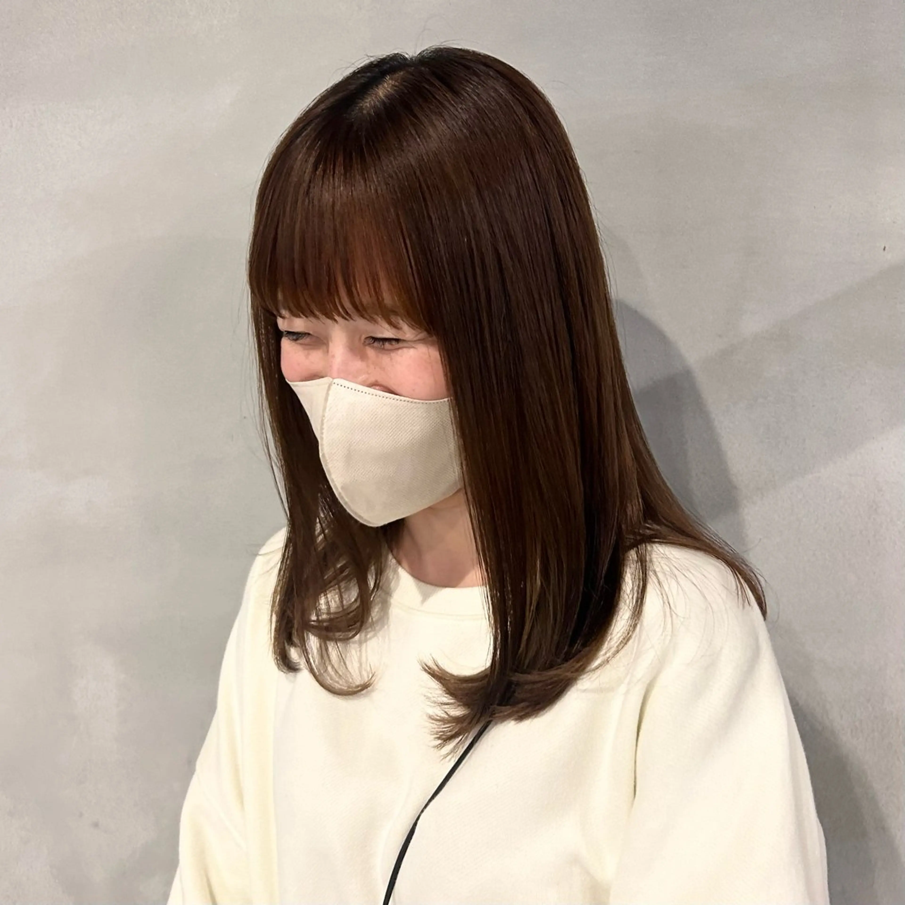 バングカット+前髪縮毛矯正🪡✨ ※《全頭縮毛矯正されたい場合お日にち、お時間は要相談となります》の写真