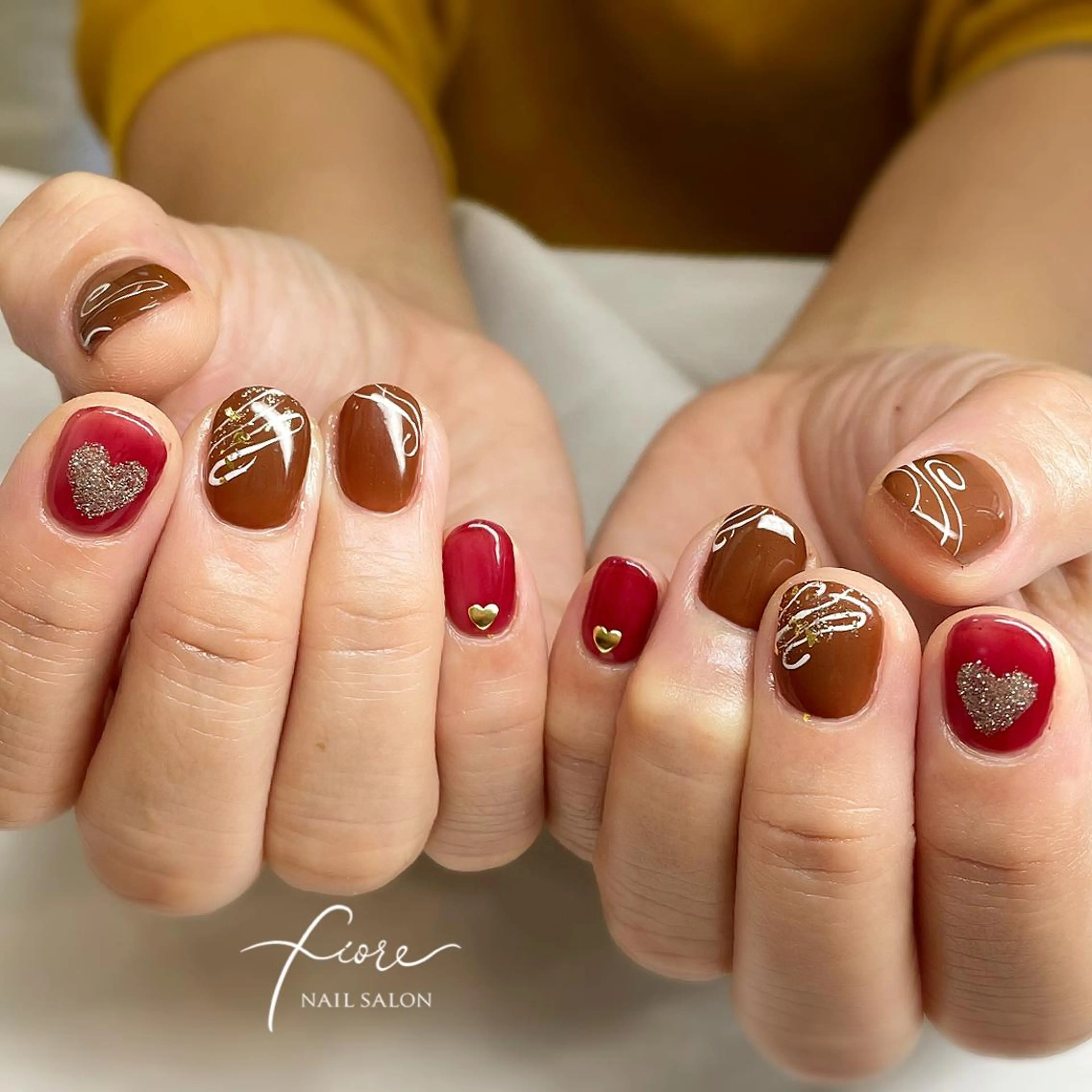 ネイル バレンタイン ハンドネイル フィオーレ  fiore所属・fiore みゆきのネイルデザイン
