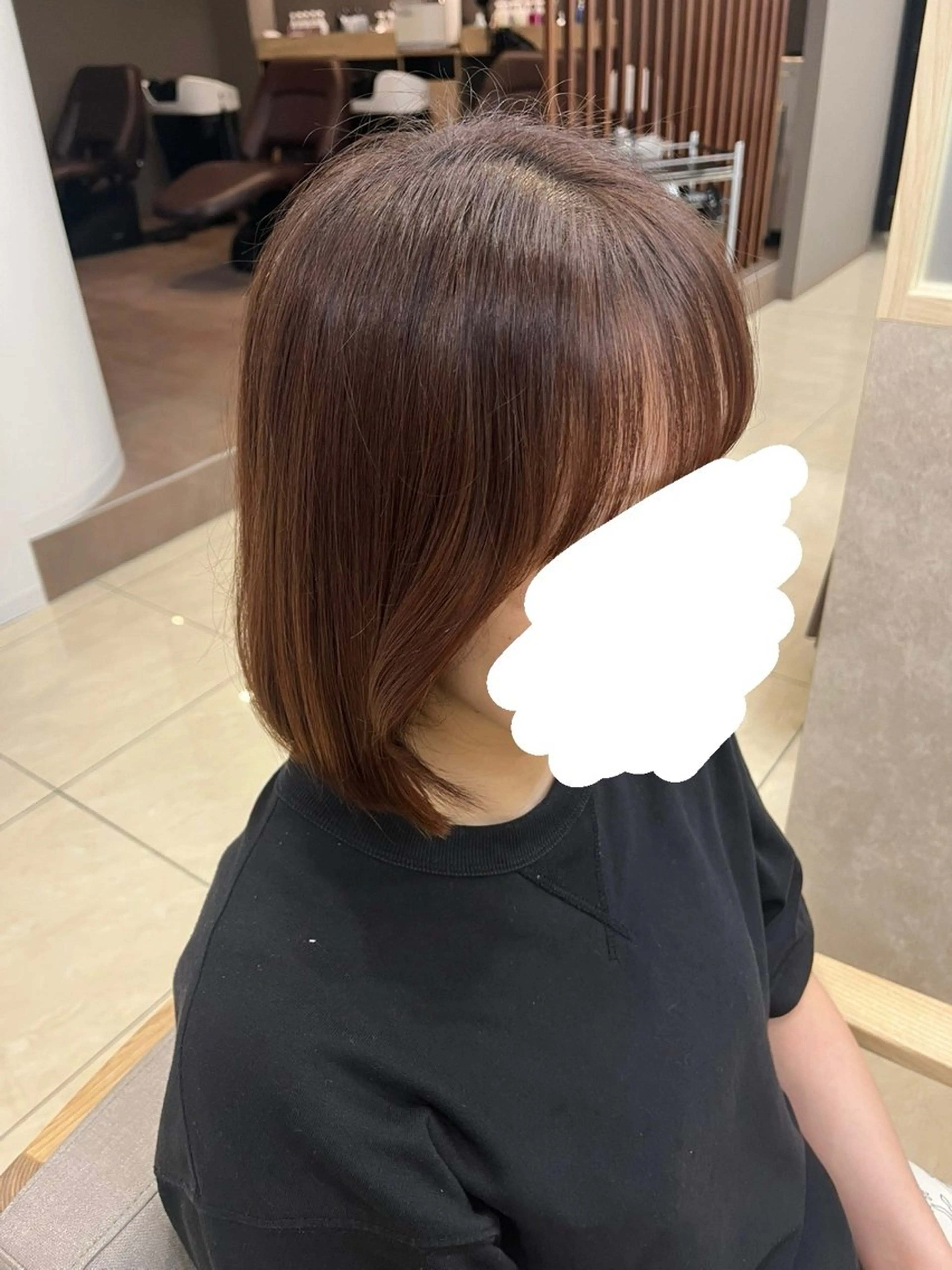 ミディアム 顔周りカット 縮毛矯正 カット 髪質改善/ゼロテク 漆谷妃茉莉🌷のヘアスタイル