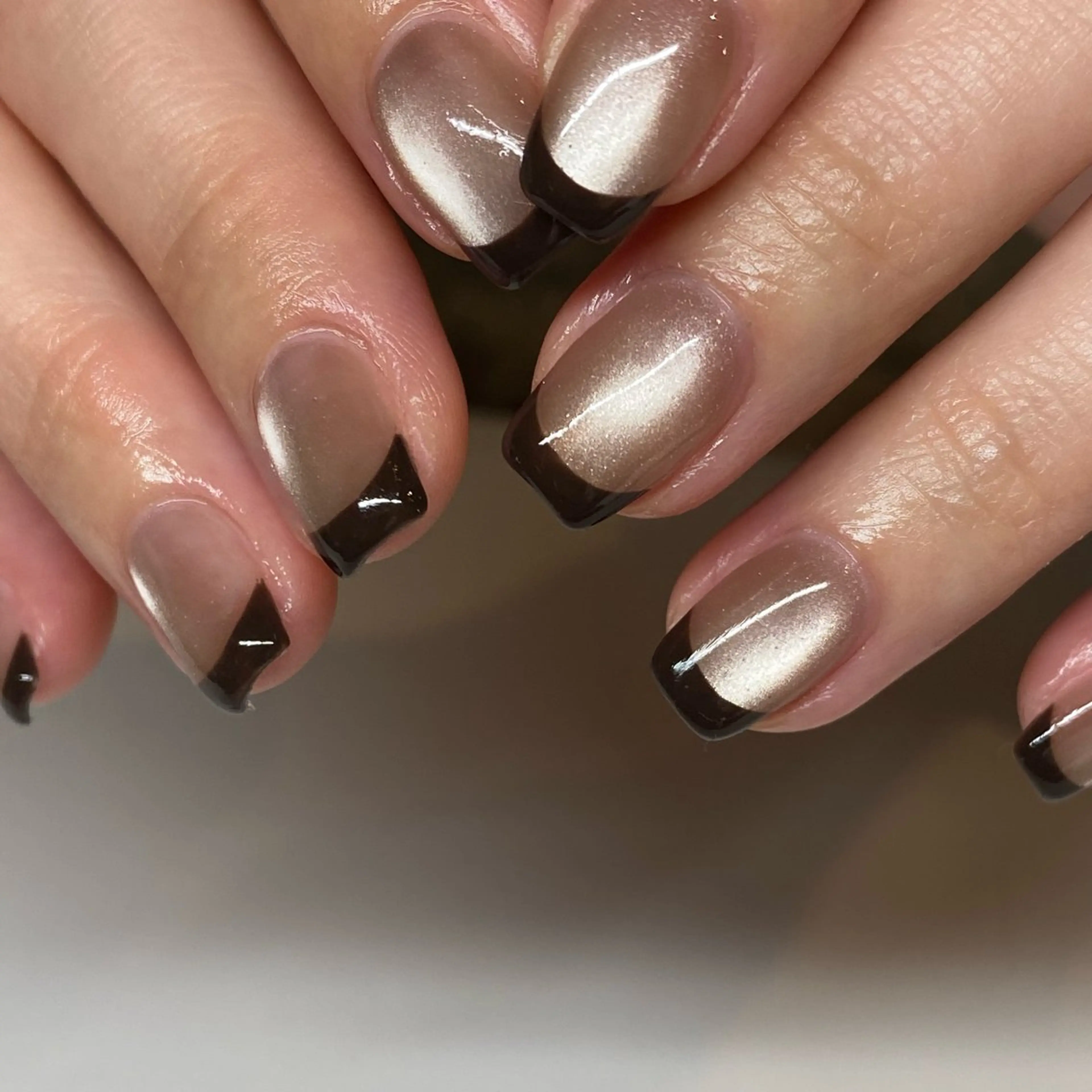 ネイル フレンチネイル マグネットネイル 濵田 実沙/Manonのネイルデザイン