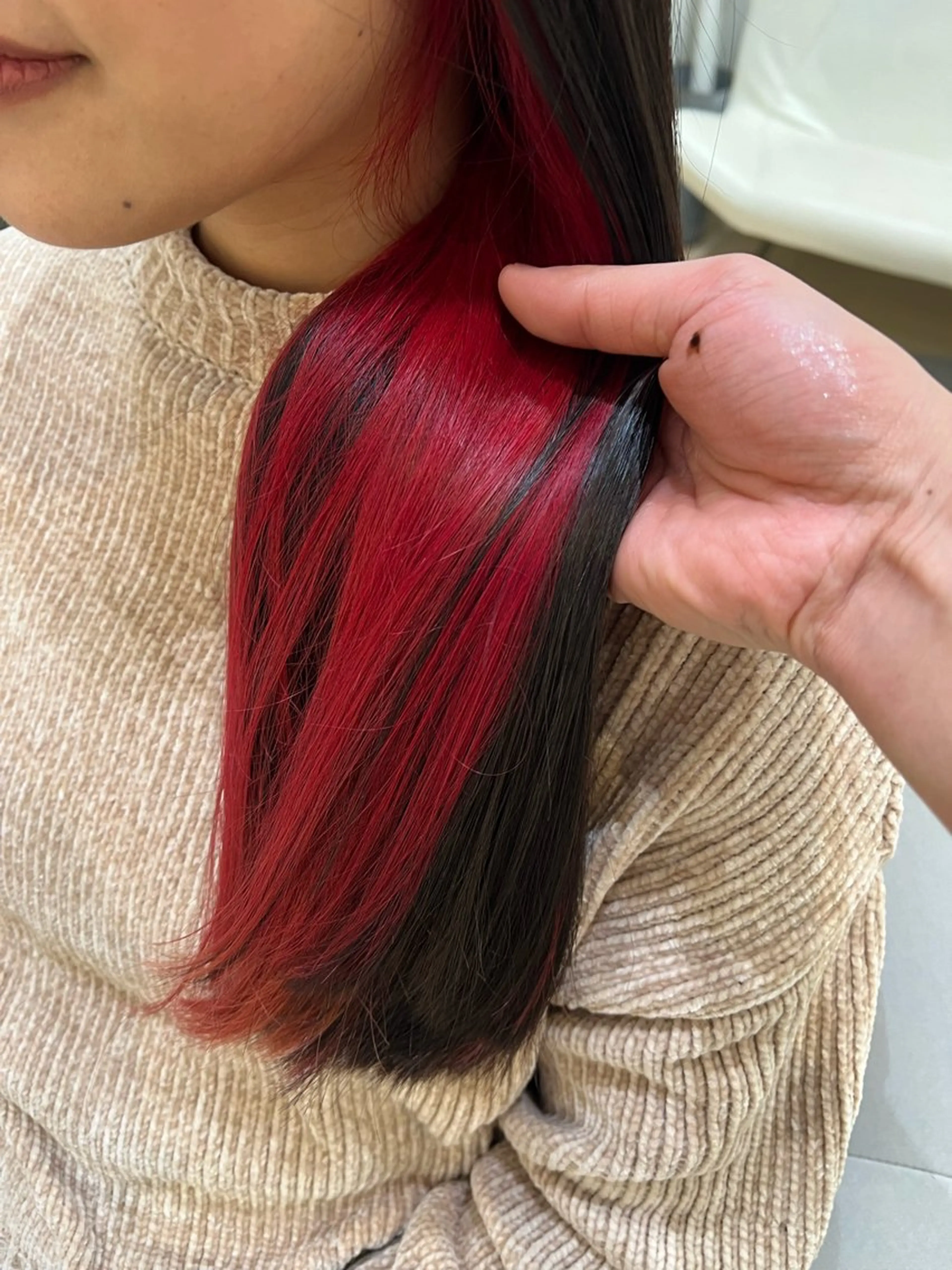 ミディアム カラー ヘアカラー 堀井 凌平のヘアスタイル