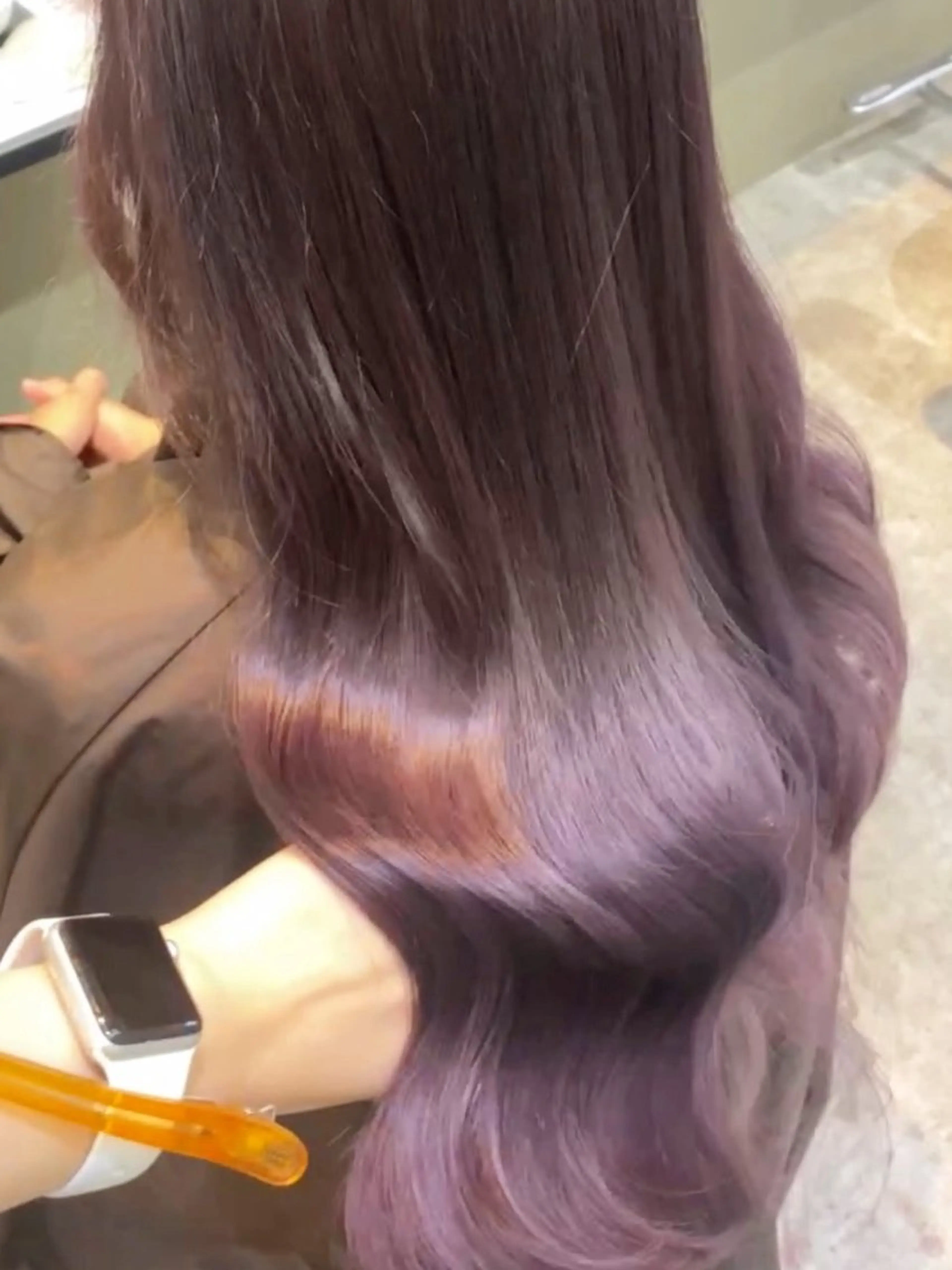 ロング カラー ヘアカラー トリートメント ヘッドスパ ヘアセット 🪐韓国艶カラー 加野彩果🪐のヘアスタイル