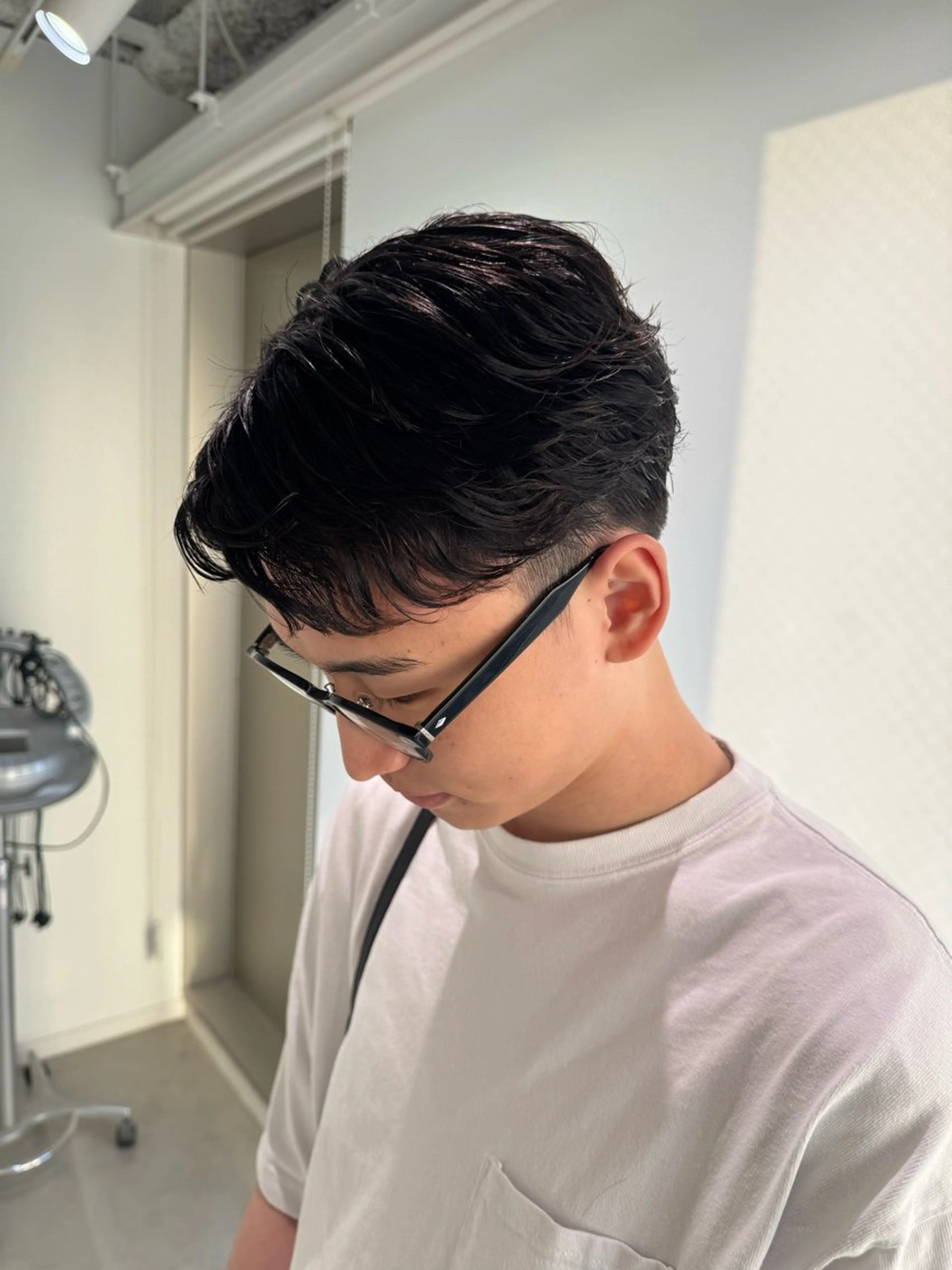 パーマ メンズ カット パーマ 店長　MANAMI ／ブリーチ／骨格ボブのヘアスタイル