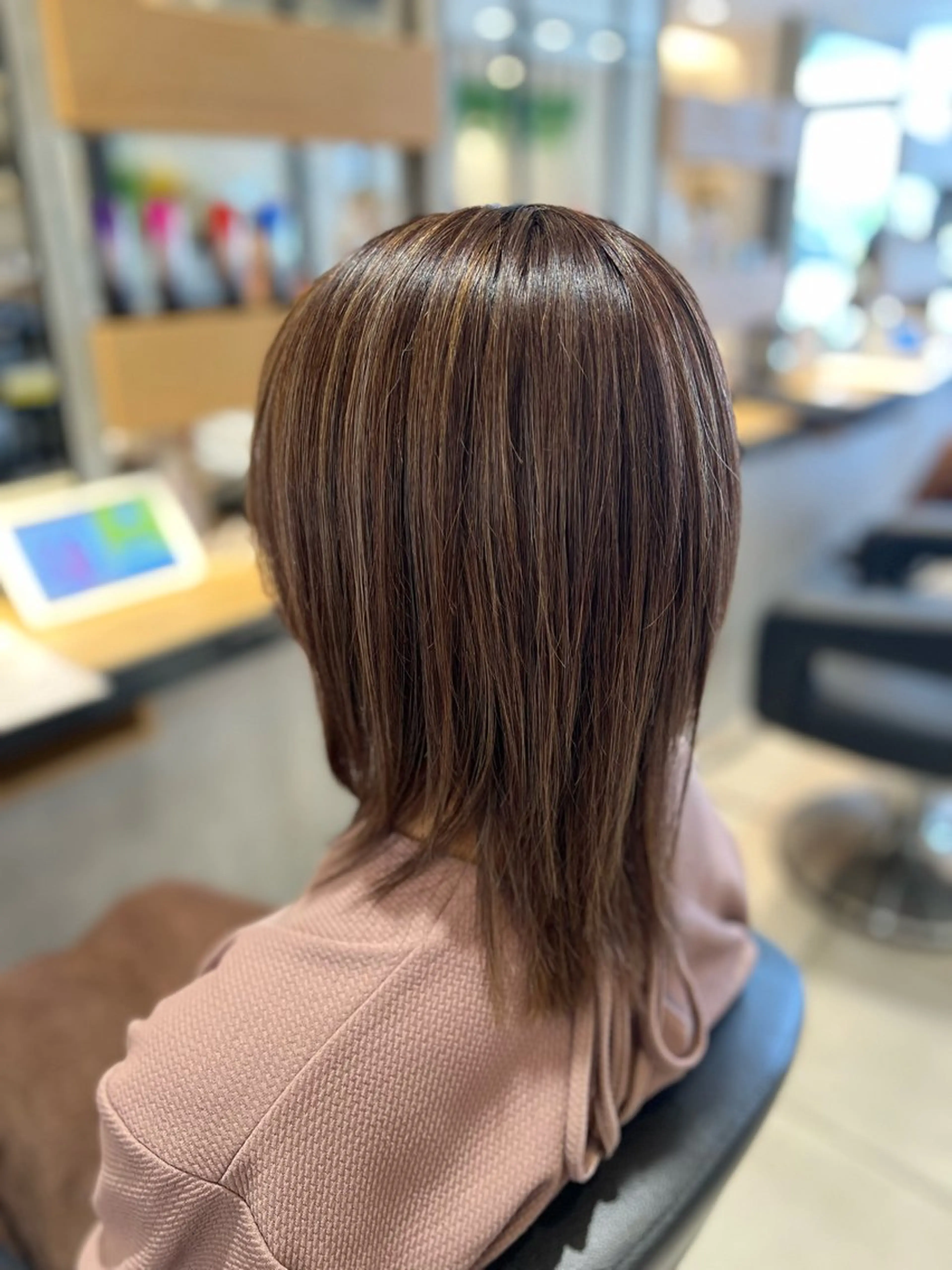 ミディアム カラー 透明感カラー ハイライトカラー ハイライト 髪質改善 縮毛矯正 カット ヘアカラー 大谷 真祈/似合わせ /ハイライト玄人のヘアスタイル