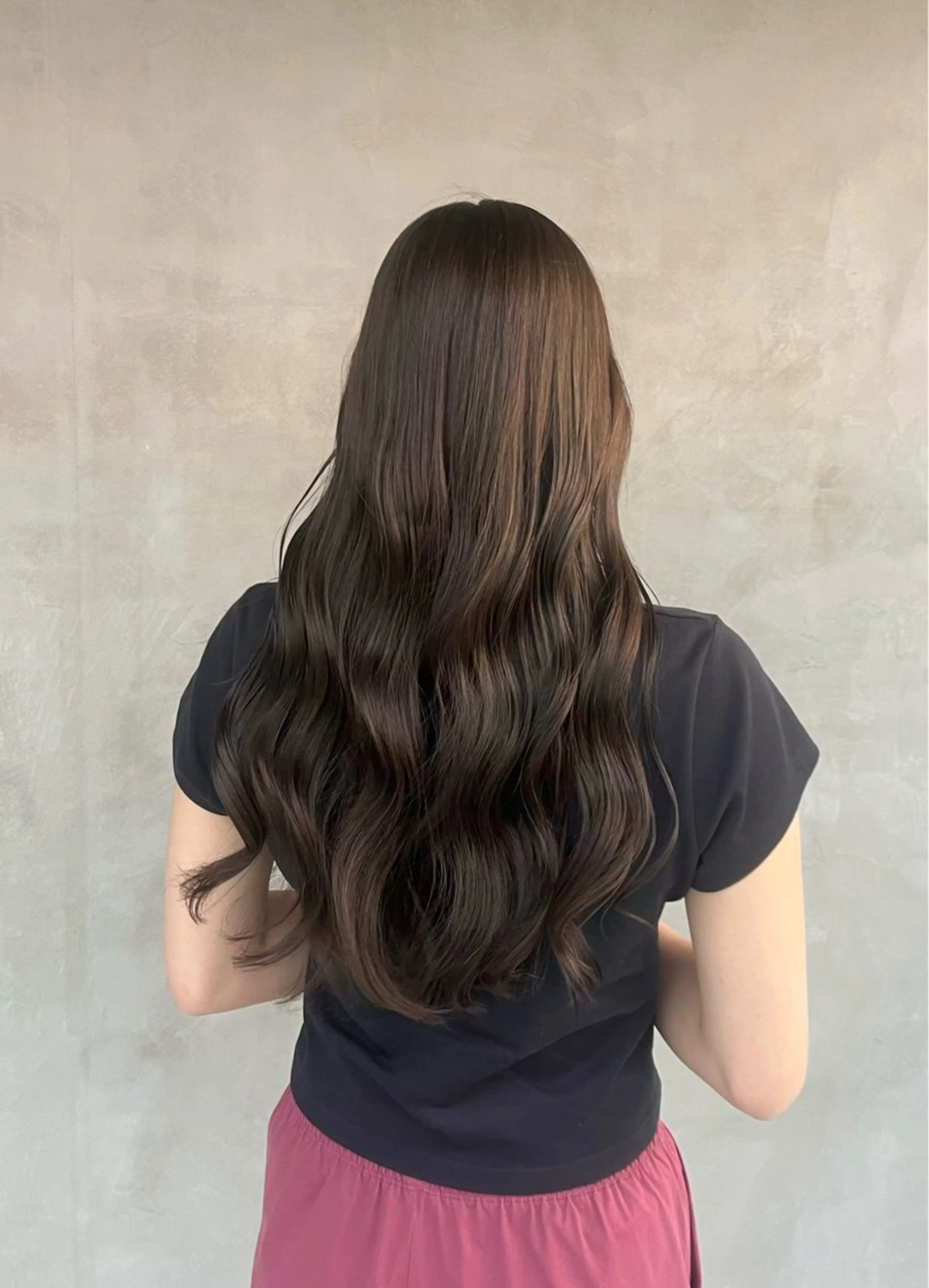 ロング カラー カット ヘアカラー 韓国レイヤー🩶 /wakaのヘアスタイル