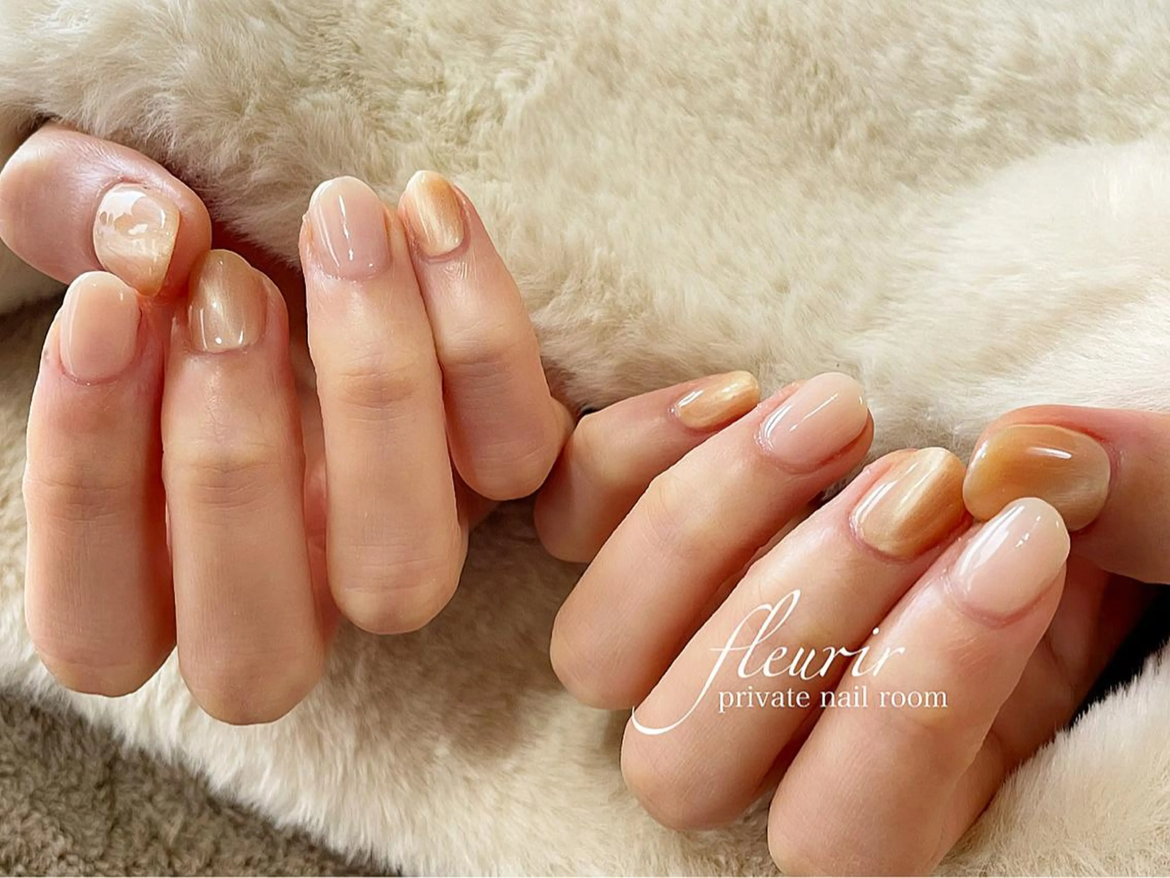 ネイル マグネットネイル ワンカラーネイル フルリール 【プライベートサロンのネイルデザイン